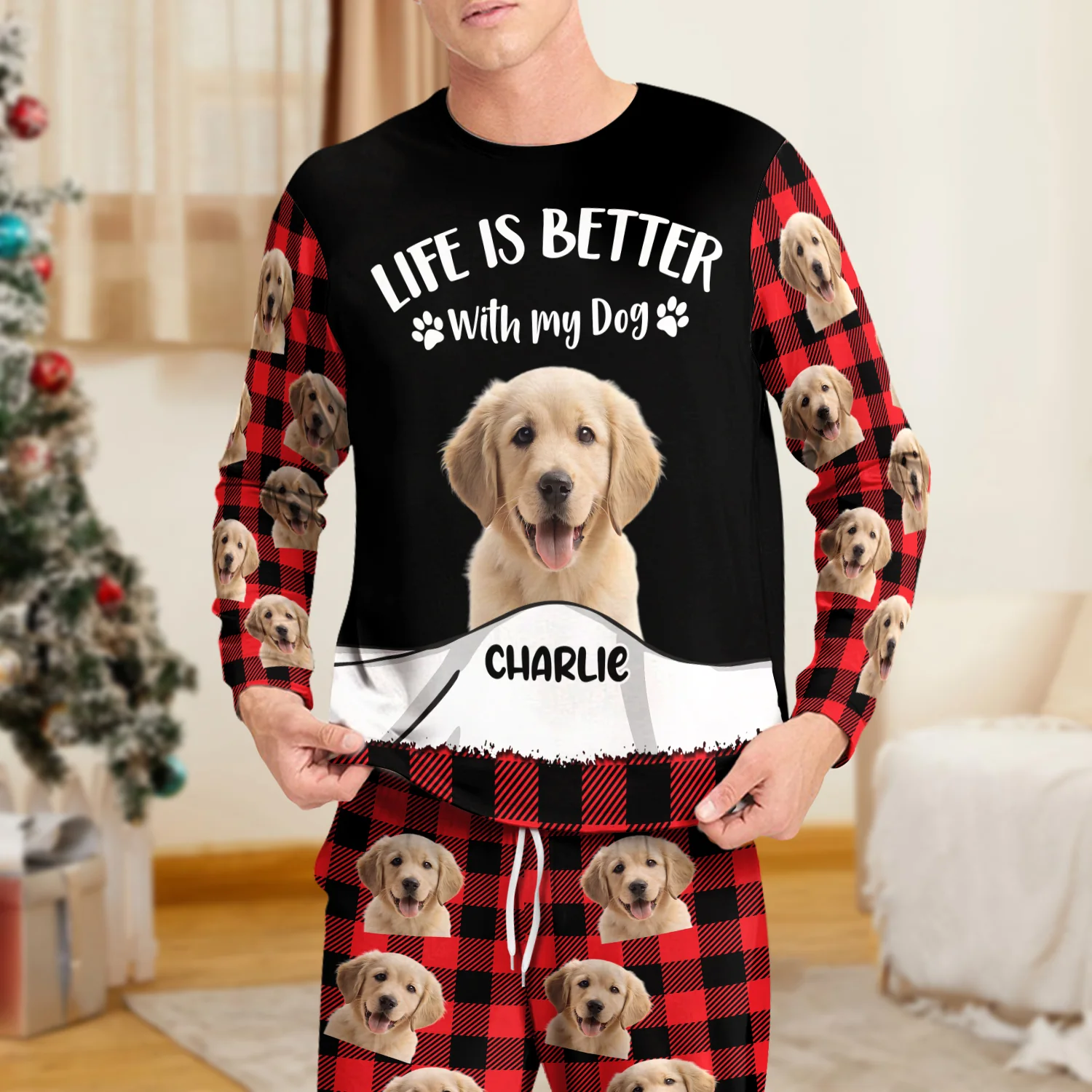 Custom Photo Life Is Better With My Dog Personalized Sleepwear Gift For Pet Lovers CH07 899112 - Image 2