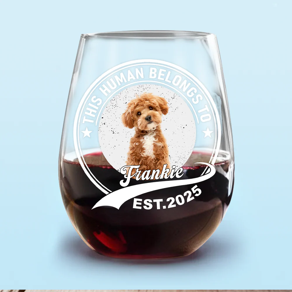 Custom Photo Mom of a Spoiled Rotten Dog - Personalized Wine Glass CH07 895494 - Image 6