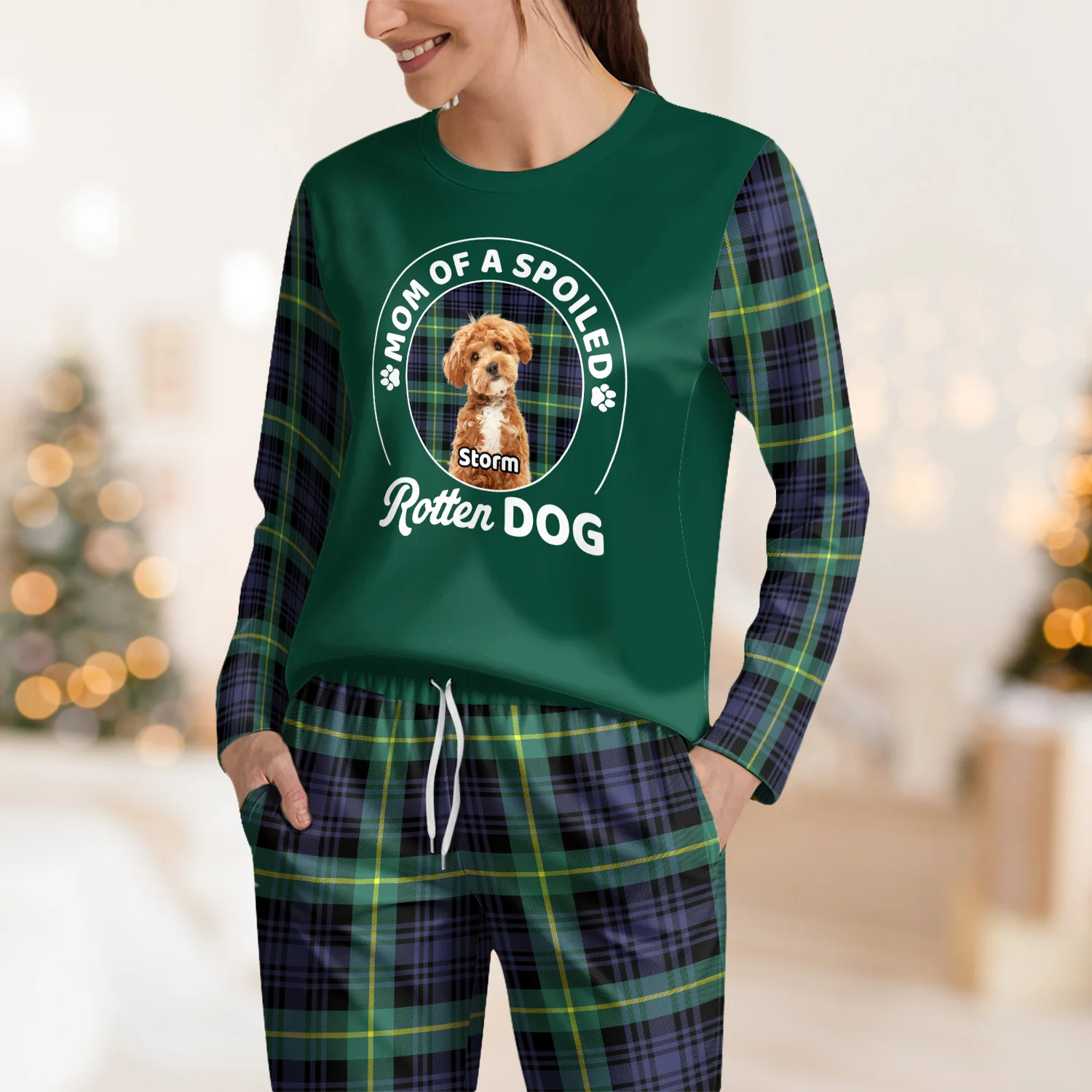 Custom Photo Mom of a Spoiled Dog - Personalized Sleepwear CH07 899290 - Image 3