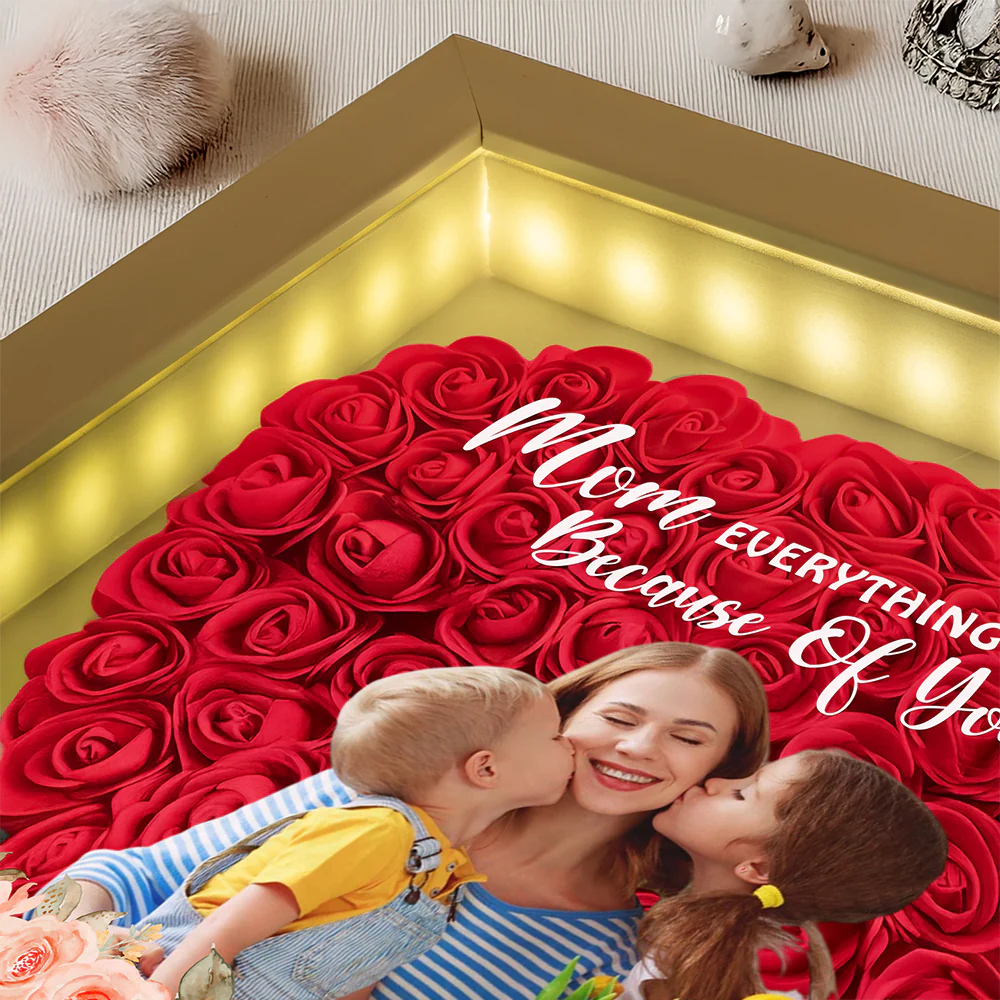 Custom Photo Mother And Daughter Forever Linked Together Personalized Flower Shadow Box  Mother's Day Gift CH07 895470 - Image 8