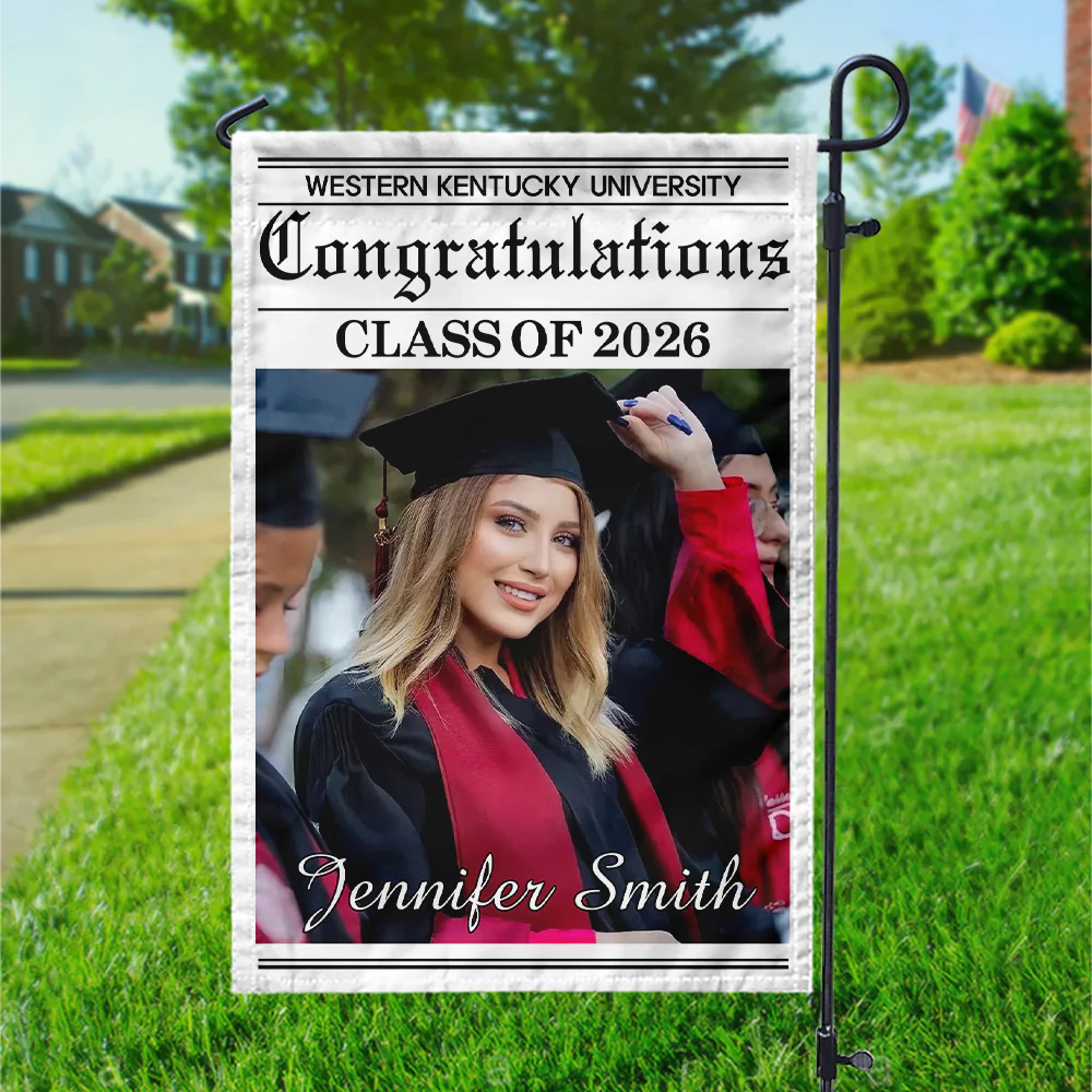 Custom Photo Newspaper Styles Class Of 2026 Garden Flag Graduation Party Decor CH07 910716 - Image 5
