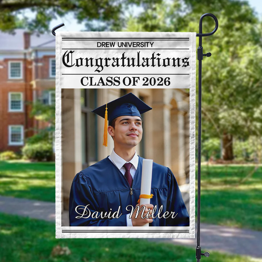Custom Photo Newspaper Styles Class Of 2026 Garden Flag Graduation Party Decor CH07 910716 - Image 6