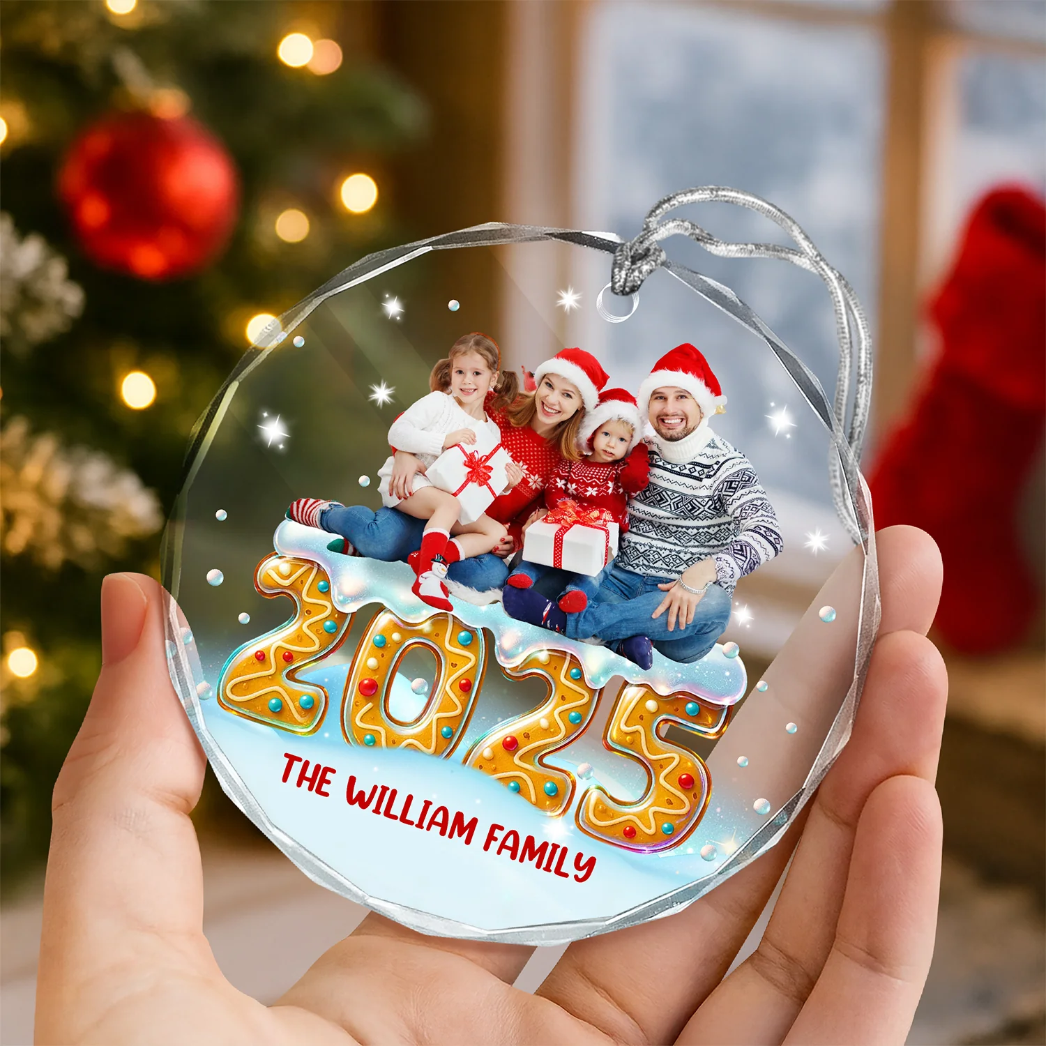 Custom Photo Our Kind Of Merry Family Glass Ornament Gift For Christmas CH07 899986 - Image 6