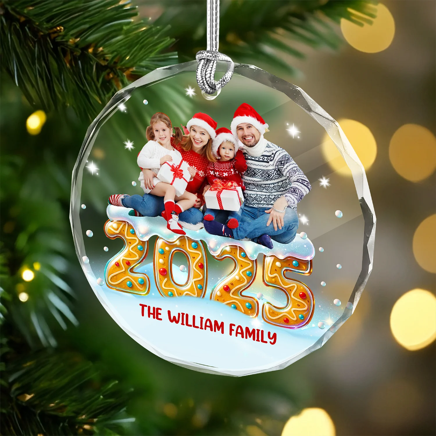 Custom Photo Our Kind Of Merry Family Glass Ornament Gift For Christmas CH07 899986 - Image 8