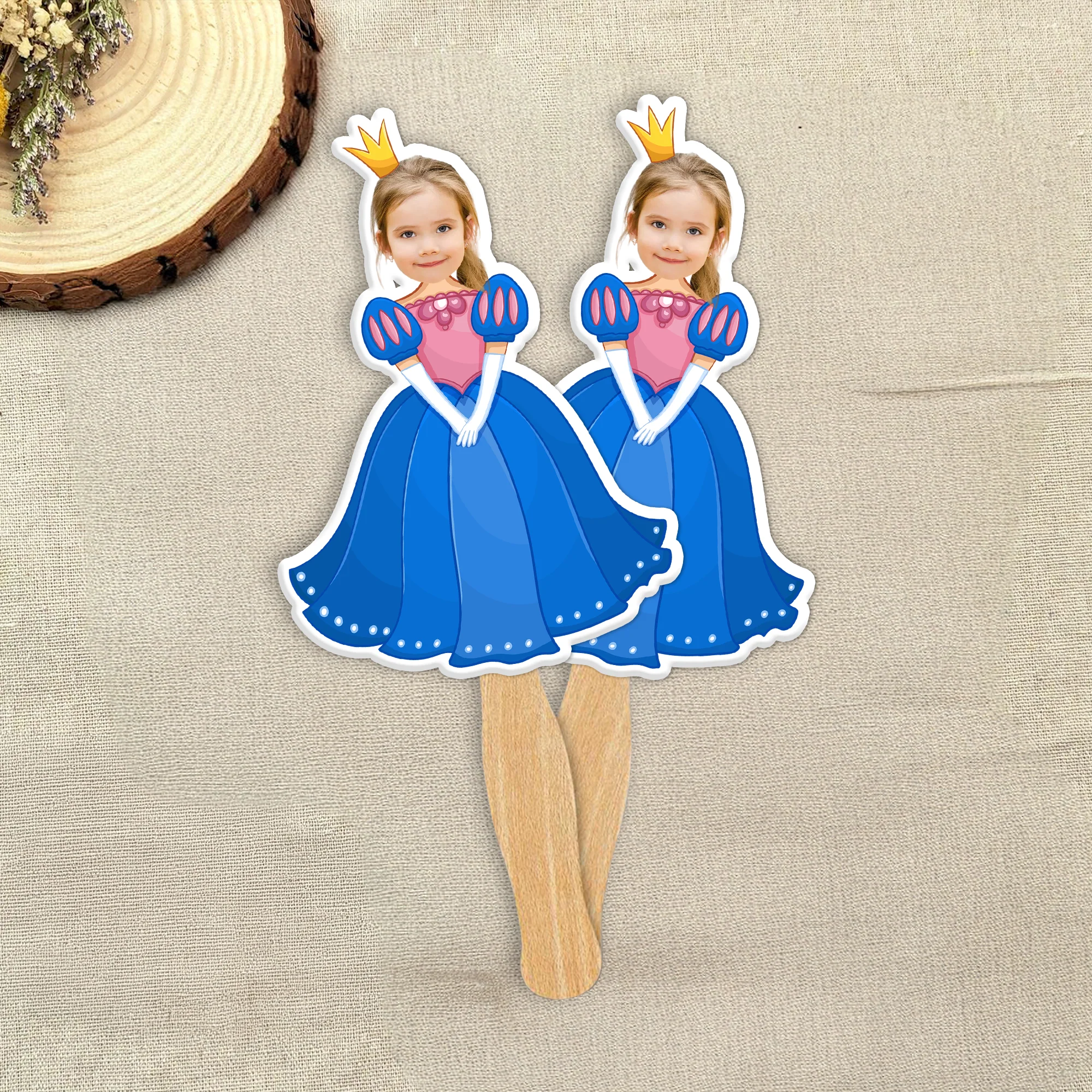 Custom Photo Princess Face Fans Personalised Birthday Gift Party Decor CH07 895438 - Image 5