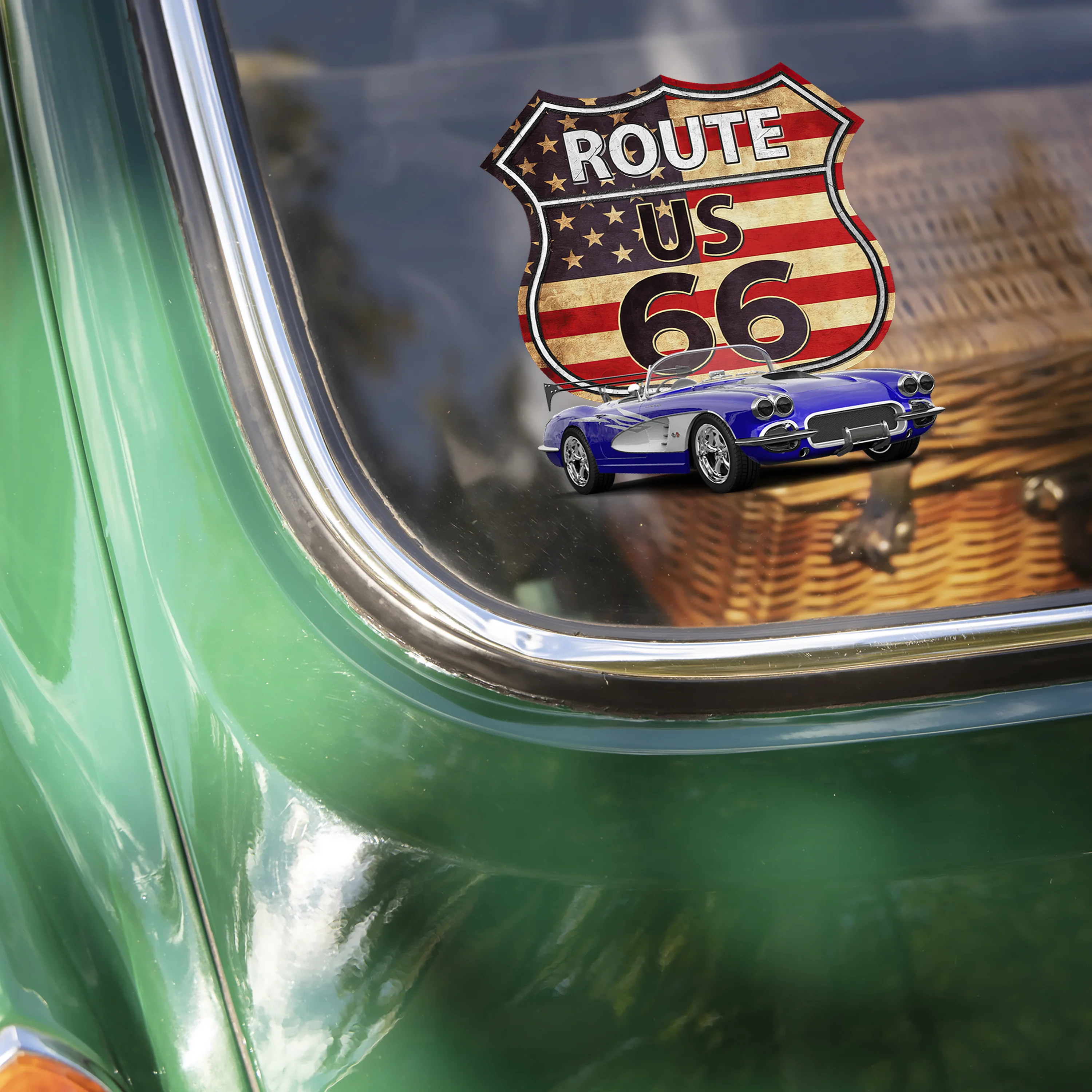 Custom Photo Route US 66 Car Window Decal Sticker CH07 899992 - Image 4