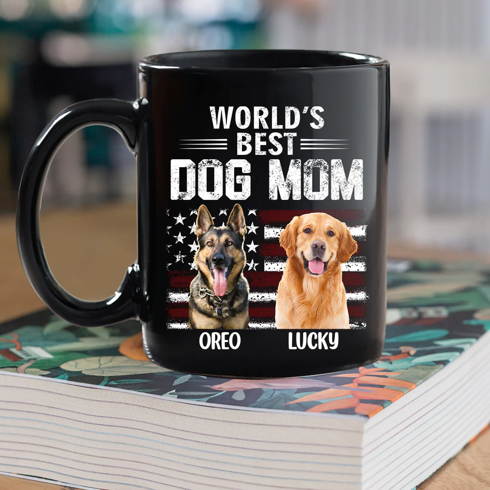 Custom Photo World's Best Dog Dad - Personalized Black Mug Gift For Dog Lovers CH07 895938 - Image 6
