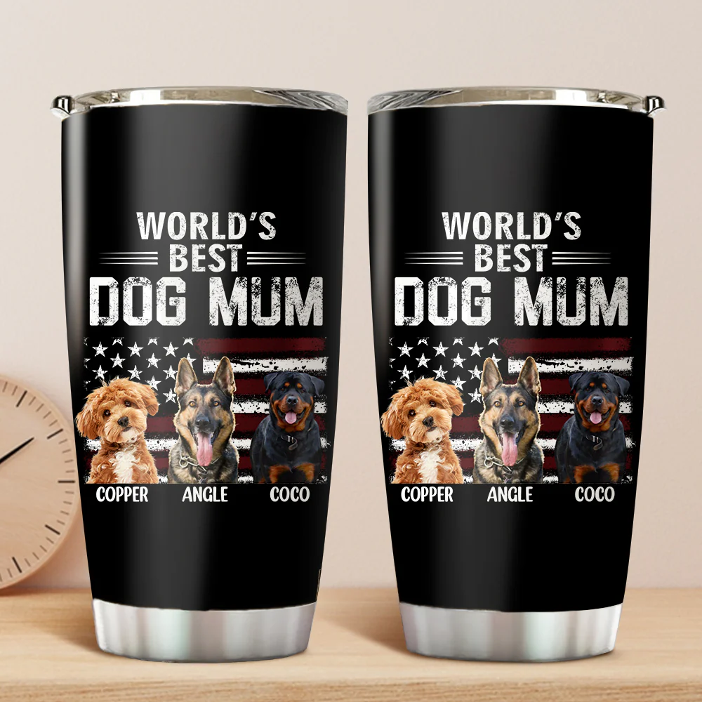 Custom Photo World's Best Dog Dad - Personalized Fat Tumbler Gift For Dog Lovers CH07 895980 - Image 4