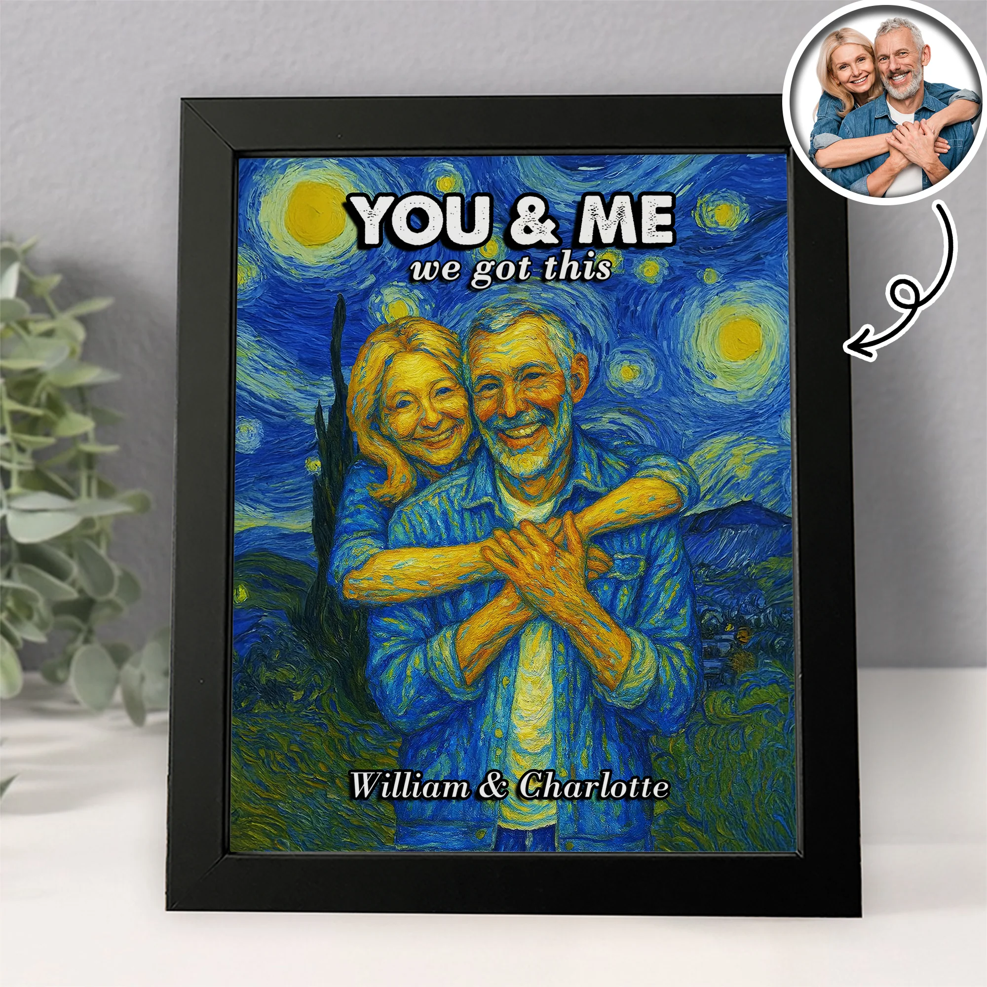 Custom Photo You And Me We Got This Under Starry Night - Personalized Picture Frame CH07 896544 - Image 2