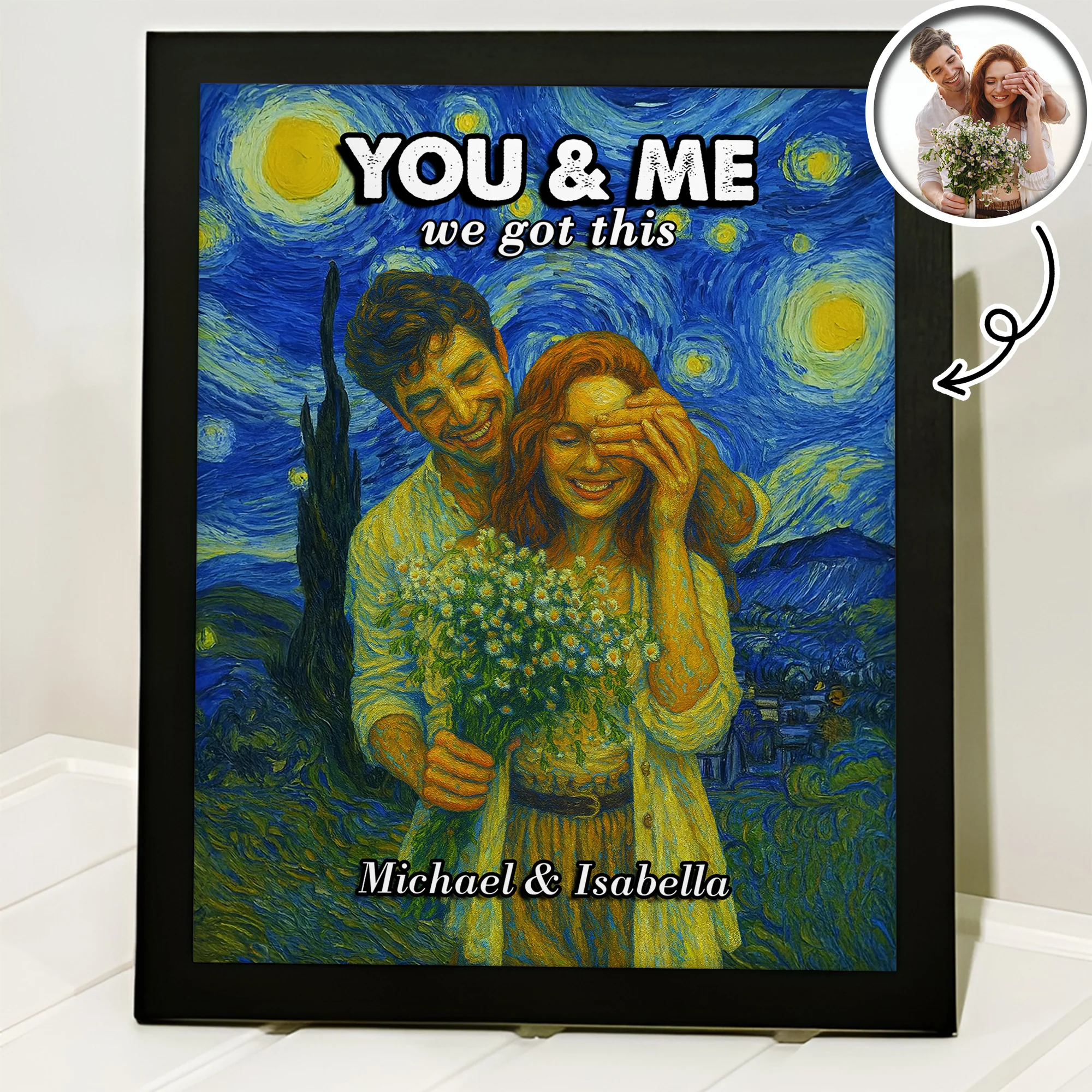 Custom Photo You And Me We Got This Under Starry Night - Personalized Picture Frame CH07 896544 - Image 3