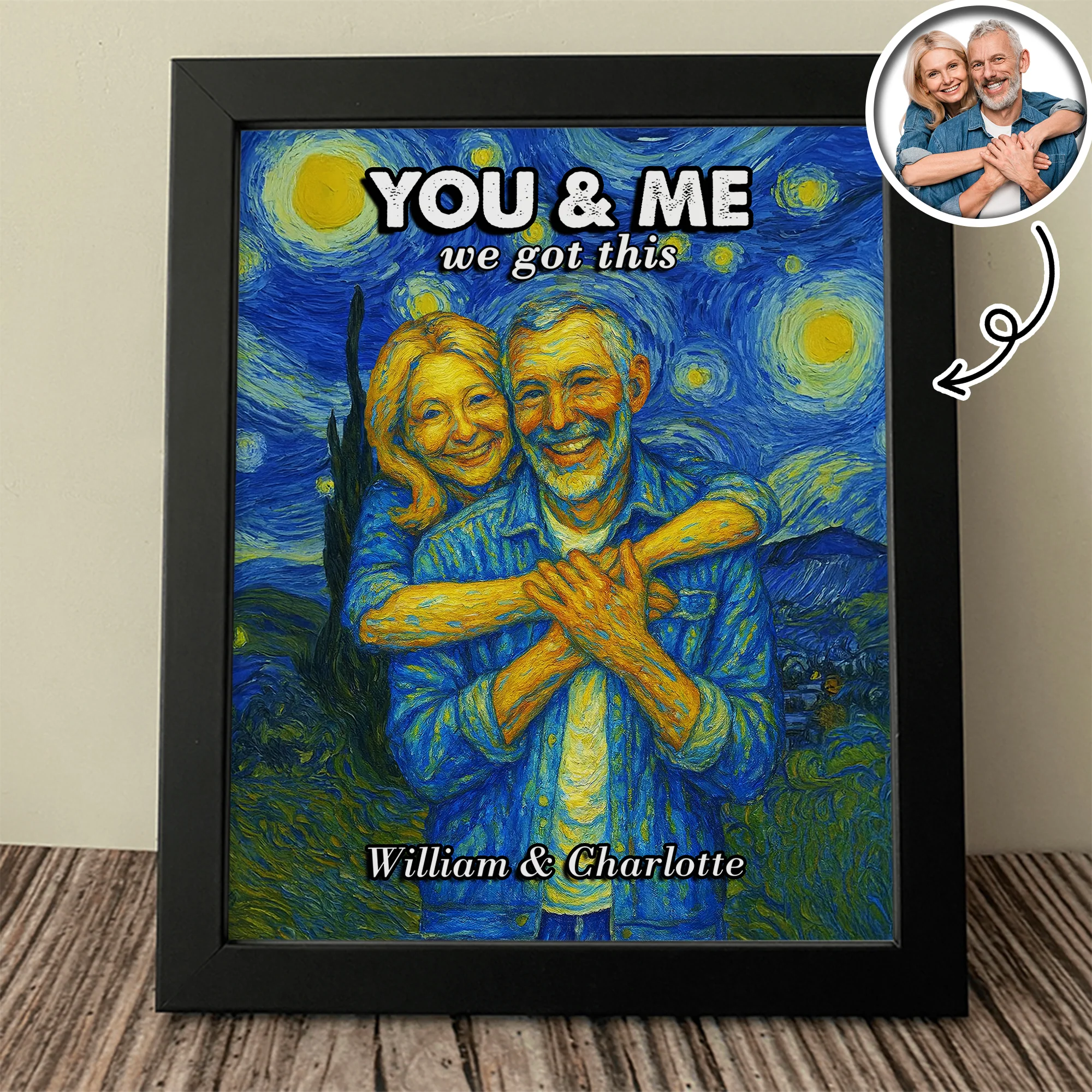 Custom Photo You And Me We Got This Under Starry Night - Personalized Picture Frame CH07 896544 - Image 4