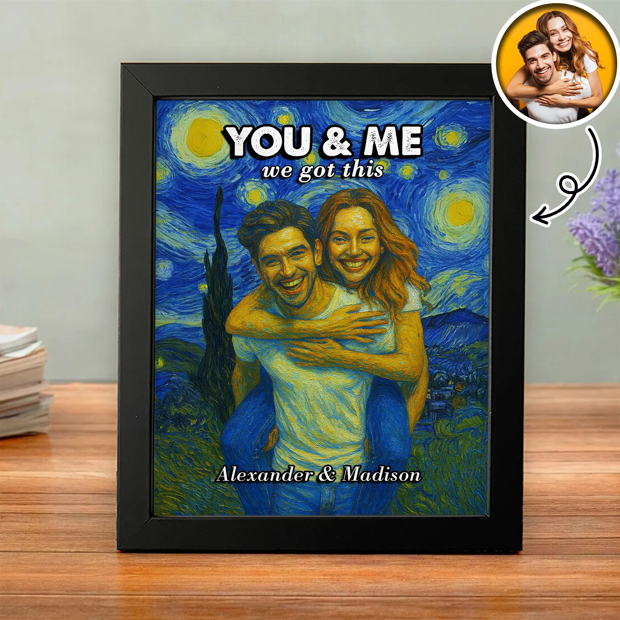 Custom Photo You And Me We Got This Under Starry Night - Personalized Picture Frame CH07 896544 - Image 5
