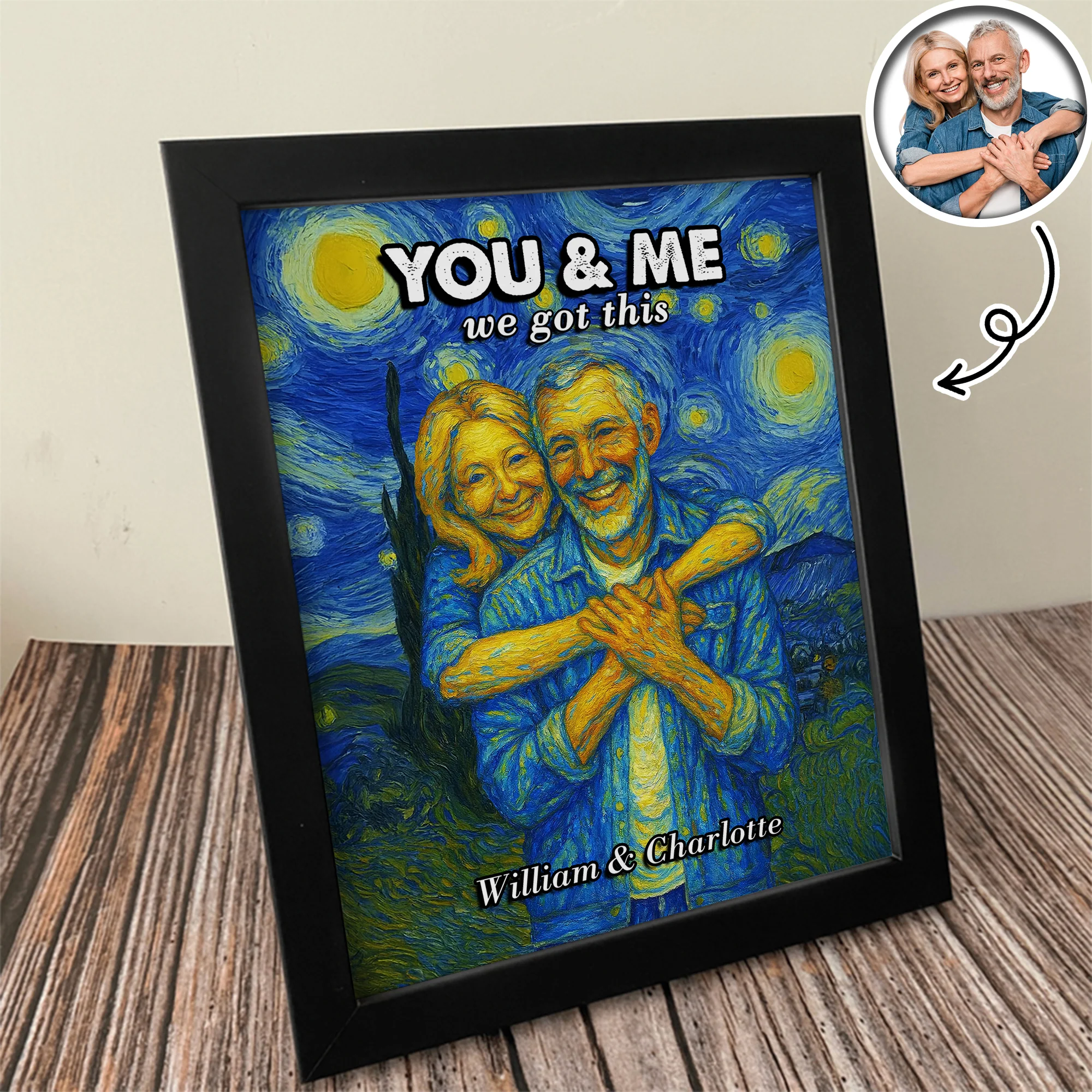 Custom Photo You And Me We Got This Under Starry Night - Personalized Picture Frame CH07 896544 - Image 6