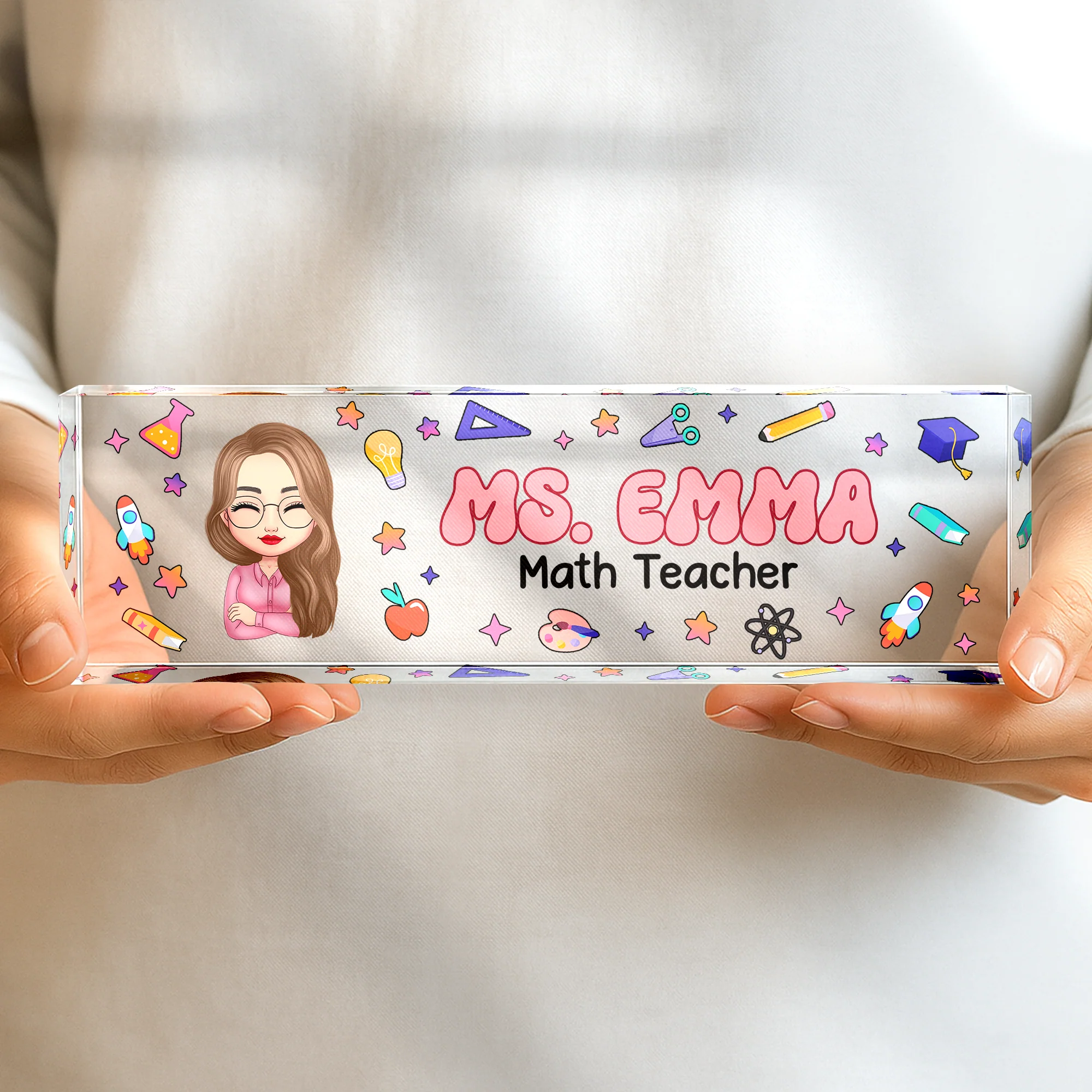 Custom Teacher Name Desk Name Plate Back To School Gift For Teacher CH07 896204 - Image 4