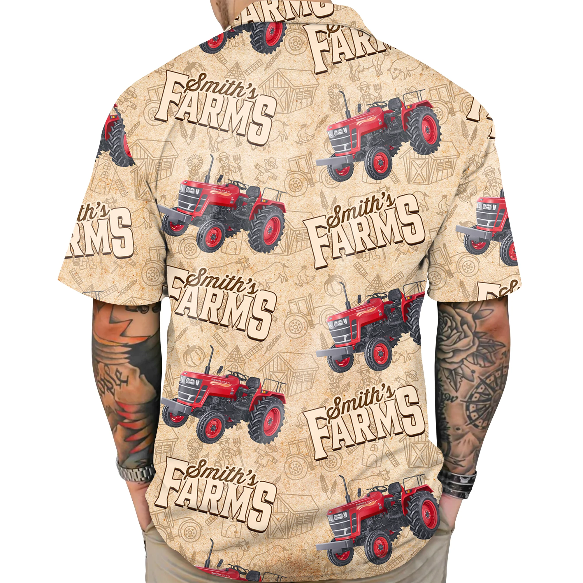 Custom Tractor Photo Hawaiian Shirt Gift For Farmer CH07 895794 - Image 3
