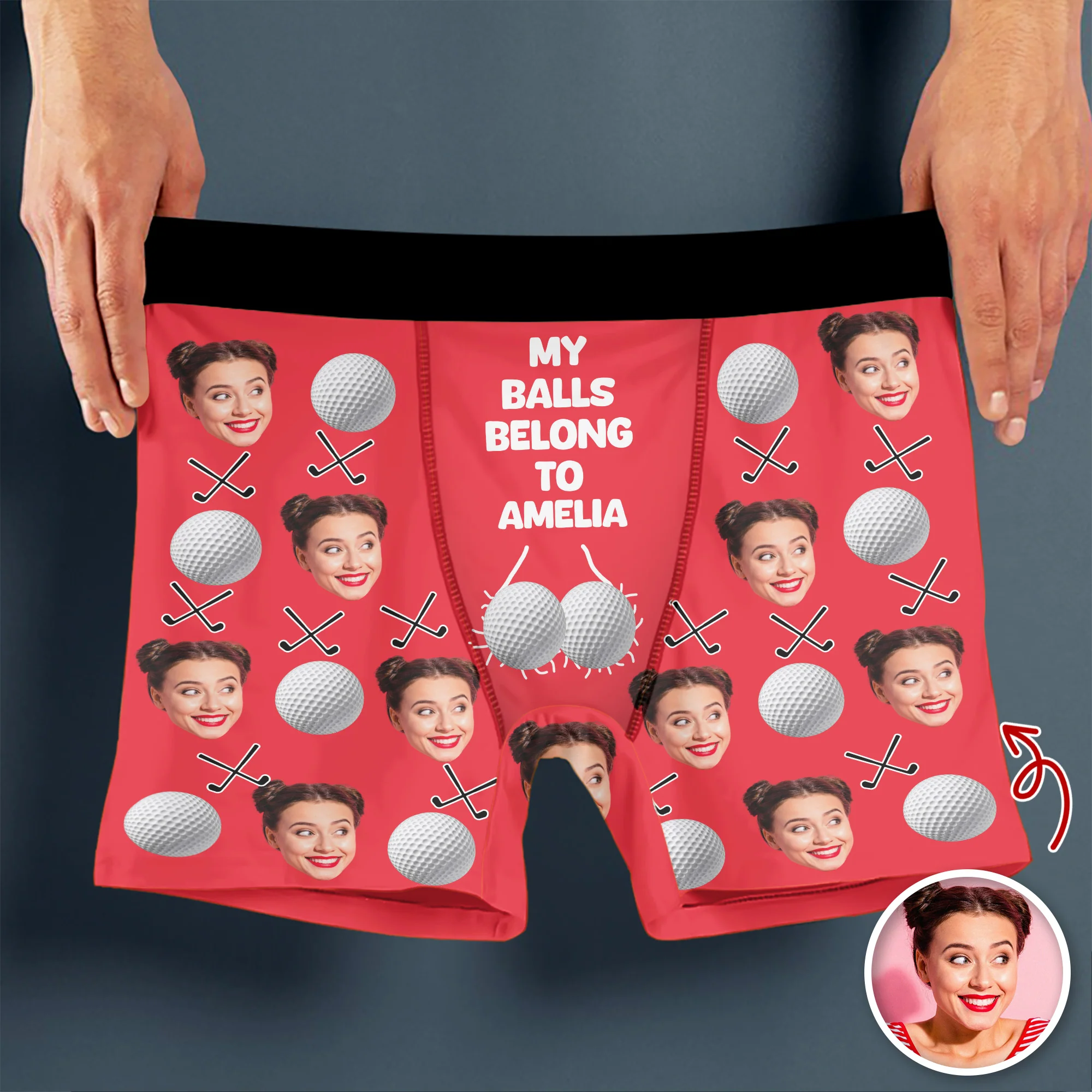 Custom Wife Girlfriend Name My Balls Belong To Her Men's Boxer Briefs Funny Gift For Golf Lovers CH07 895380 - Image 4