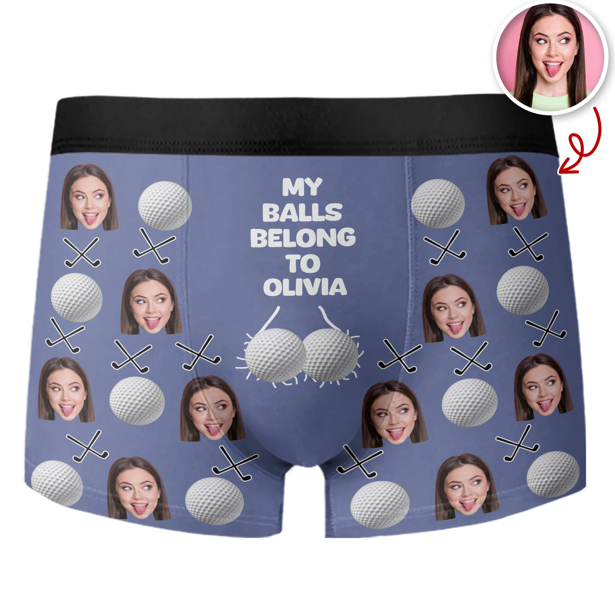 Custom Wife Girlfriend Name My Balls Belong To Her Men's Boxer Briefs Funny Gift For Golf Lovers CH07 895380 - Image 6