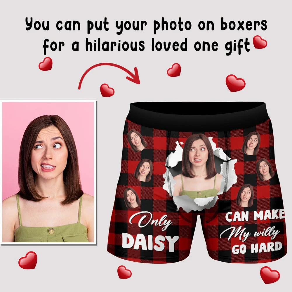 Custom Wife/Girlfriend Photo Funny Man's Boxer Gift For Husband/Boyfriend CH07 895196 - Image 7