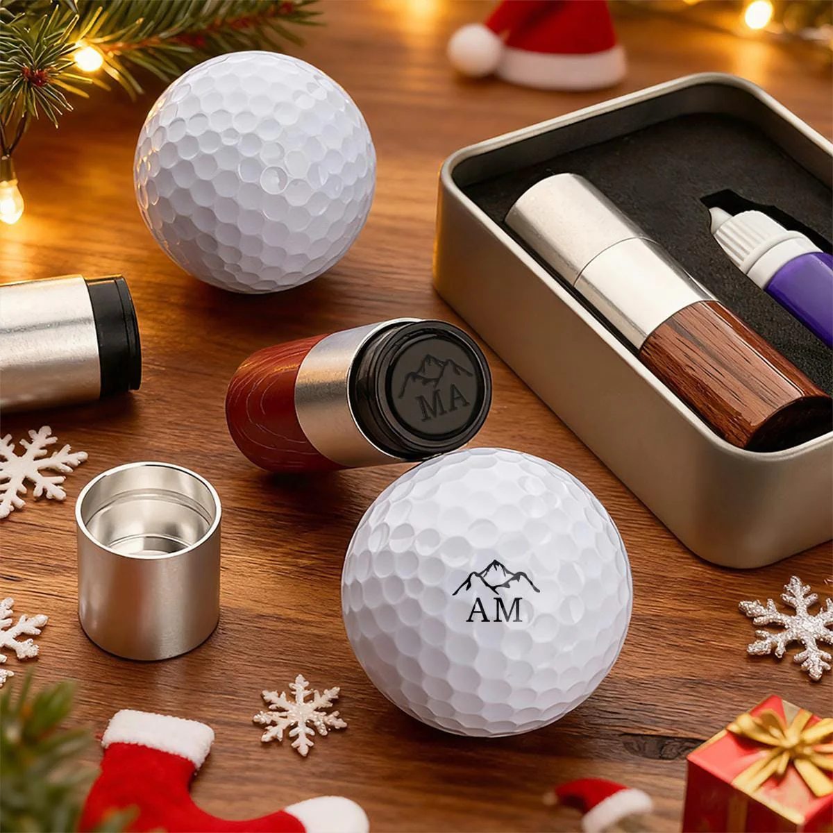 Customized Christmas Golf Ball Stamp Box, Golf Club Gift, Golf Lovers Gift CH07 899144 - Image 3