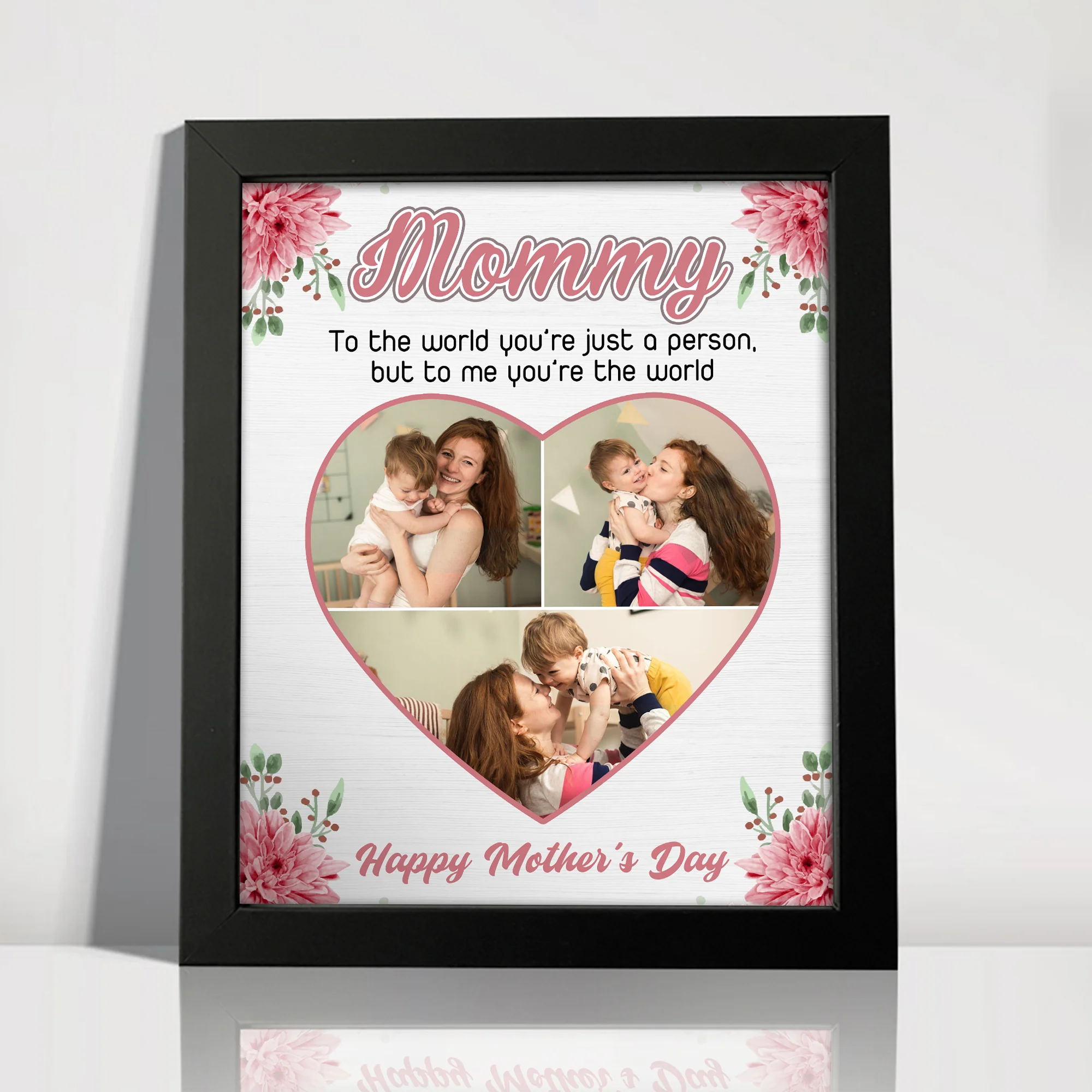 Cutom Photo Mom, To Me You're The Wold Personalized Picture Frame Gift For Mom Grandma CH07 895256 - Image 2