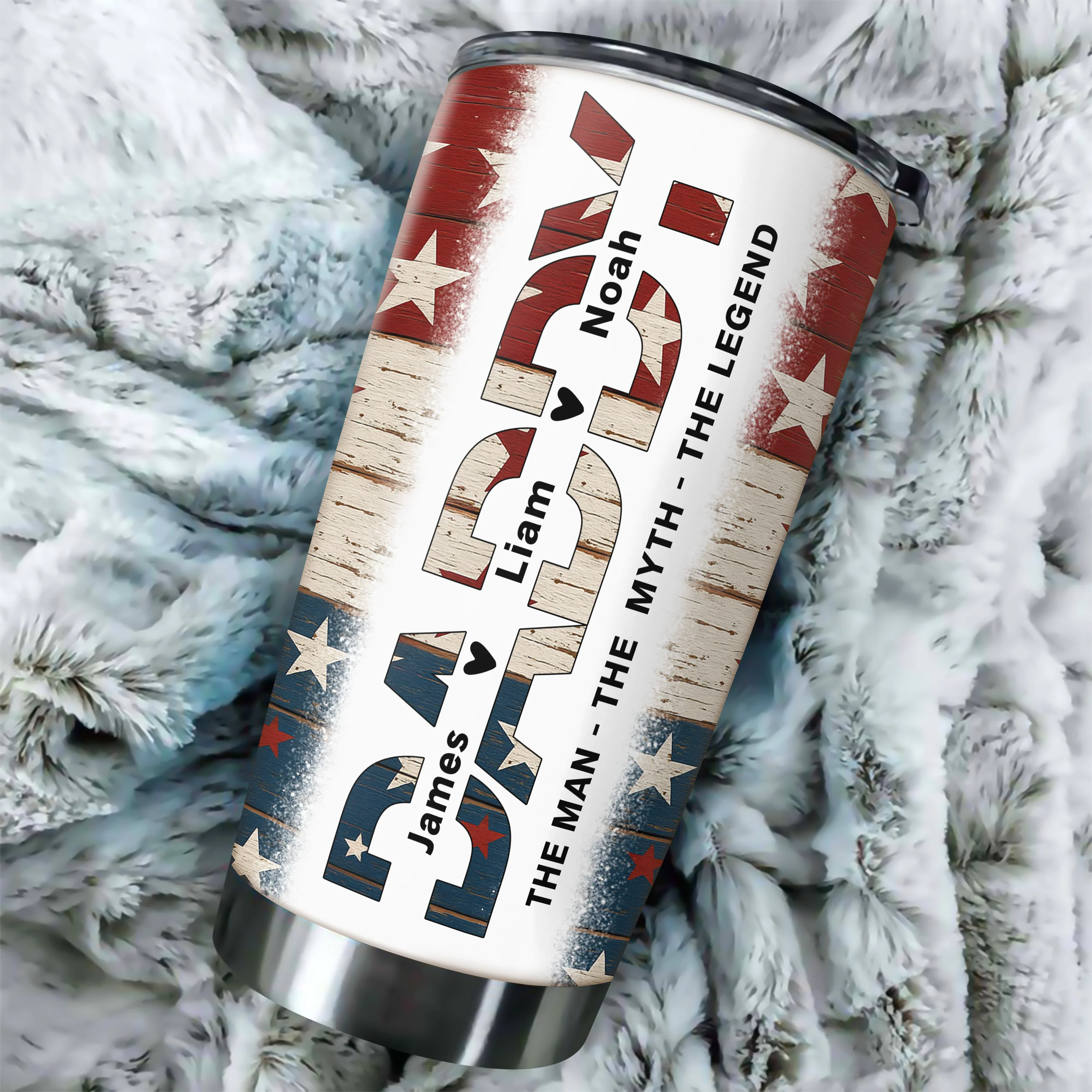 Dad The Man The Myth The Legend - Personalized Fat Tumbler For America Dad Grandpa CH07 895912 - Image 10