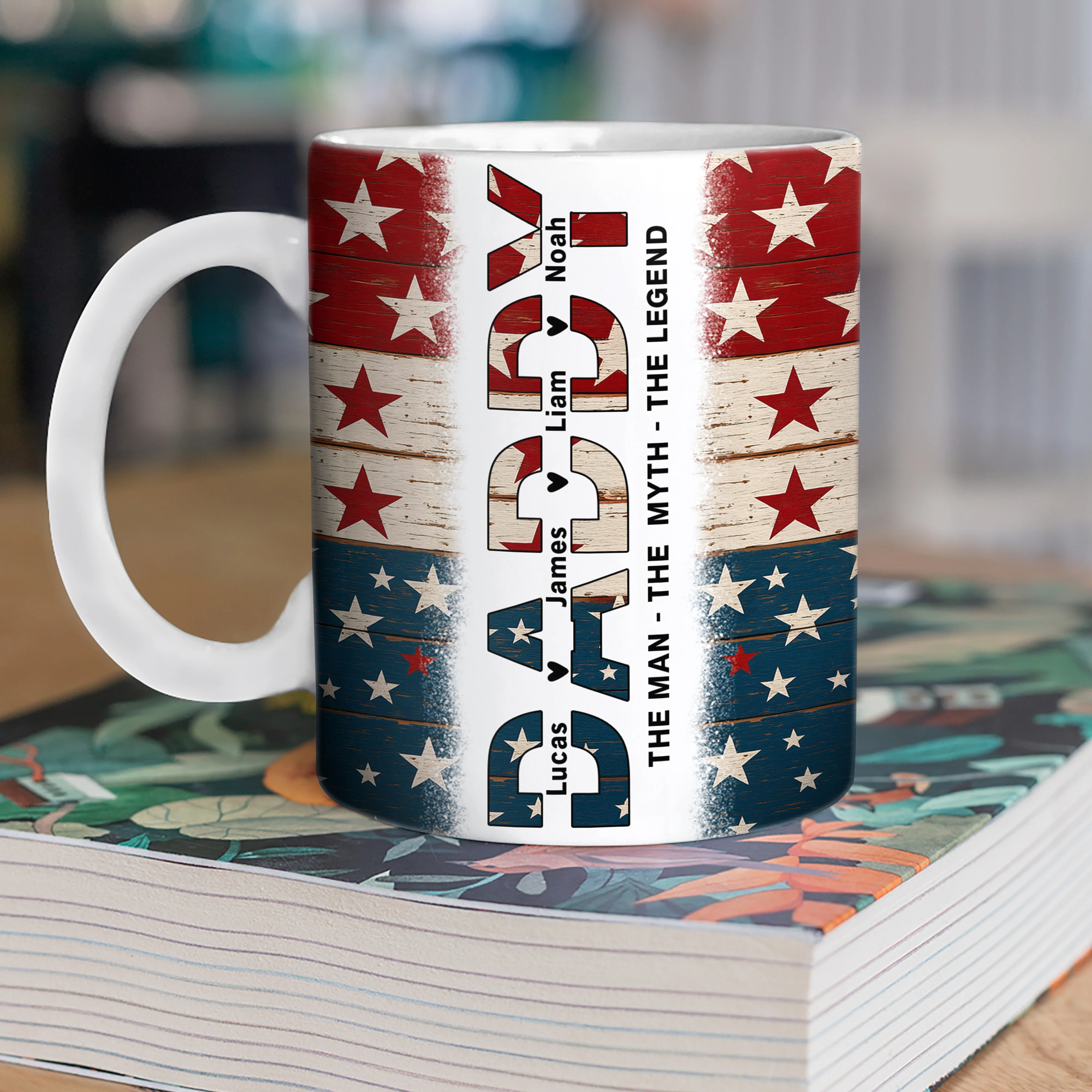 Dad The Man The Myth The Legend - Personalized Mug For America Dad Grandpa CH07 895990 - Image 5