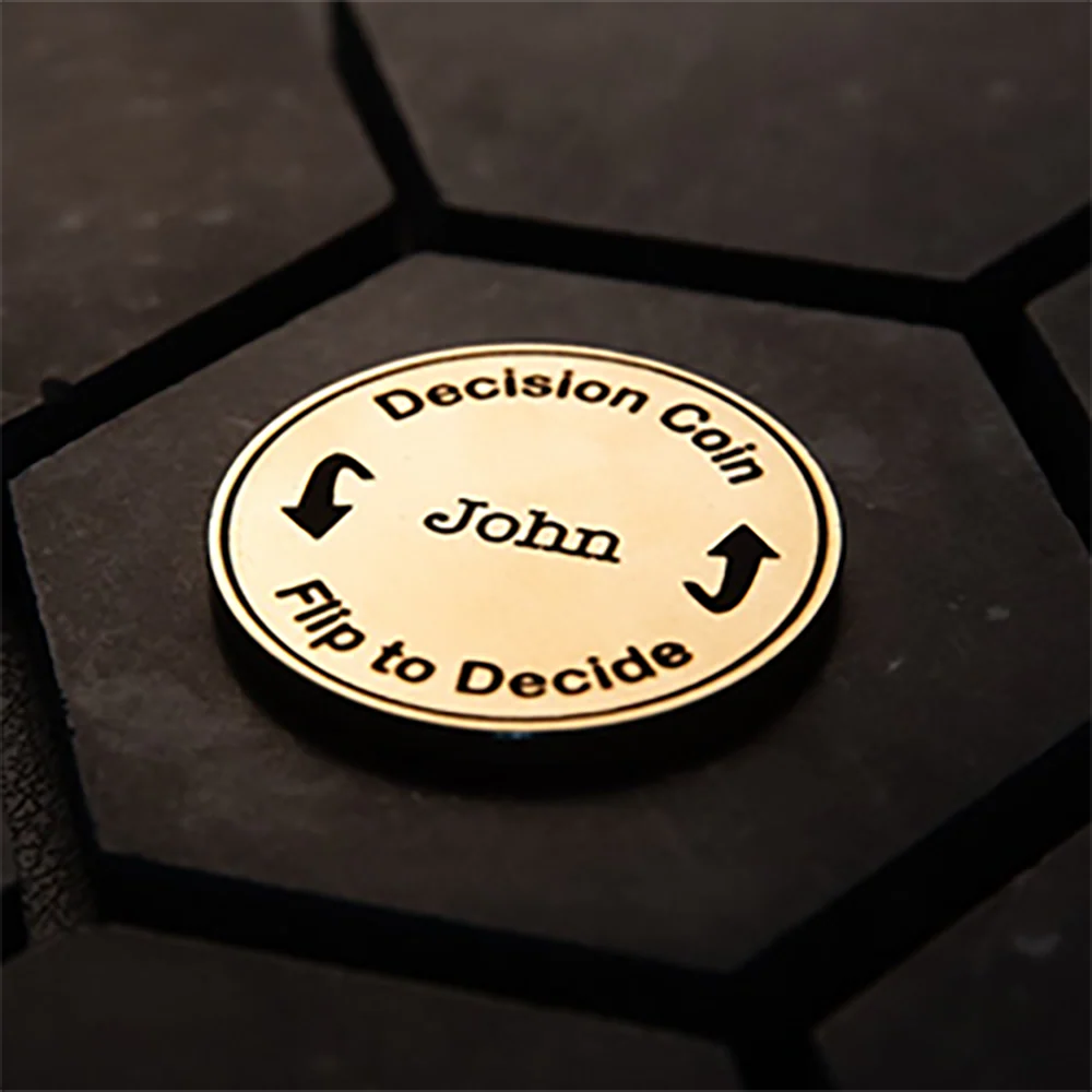 Decision Coin Custom Engraved Brass Coin Couples Gifts for Him or Her Anniversary Gift Birthday Gift Christmas Gift CH07 895600 - Image 2