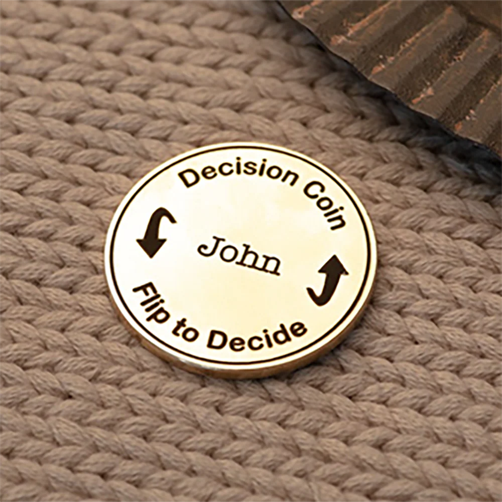 Decision Coin Custom Engraved Brass Coin Couples Gifts for Him or Her Anniversary Gift Birthday Gift Christmas Gift CH07 895600 - Image 3