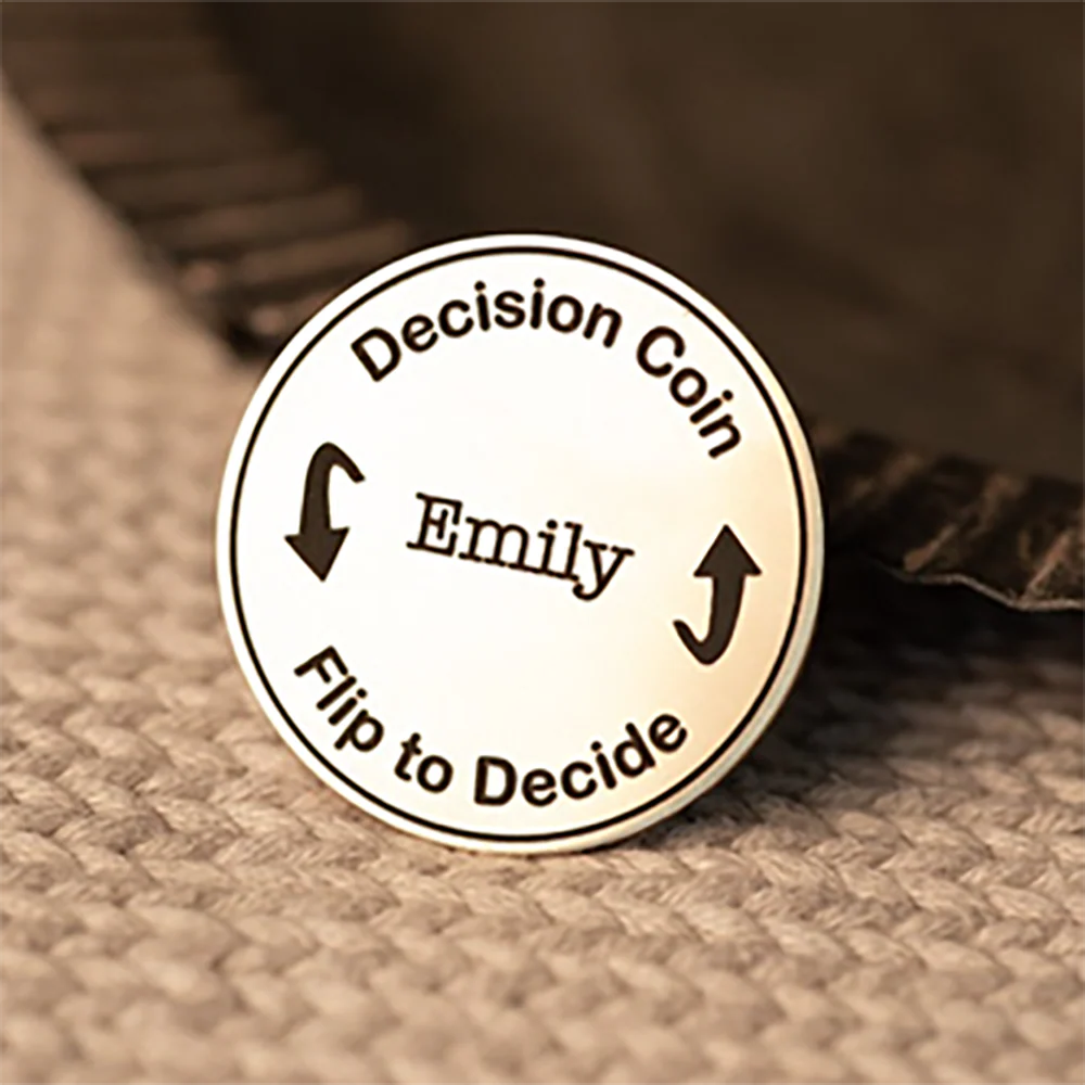 Decision Coin Custom Engraved Brass Coin Couples Gifts for Him or Her Anniversary Gift Birthday Gift Christmas Gift CH07 895600 - Image 4