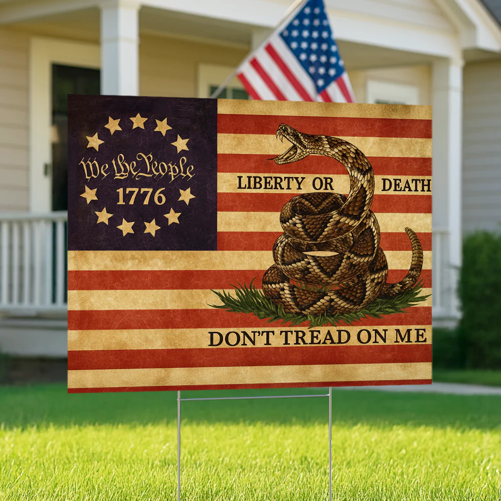 Don't Tread On Me America Flag We The People Yard Sign CH07 899148 - Image 6