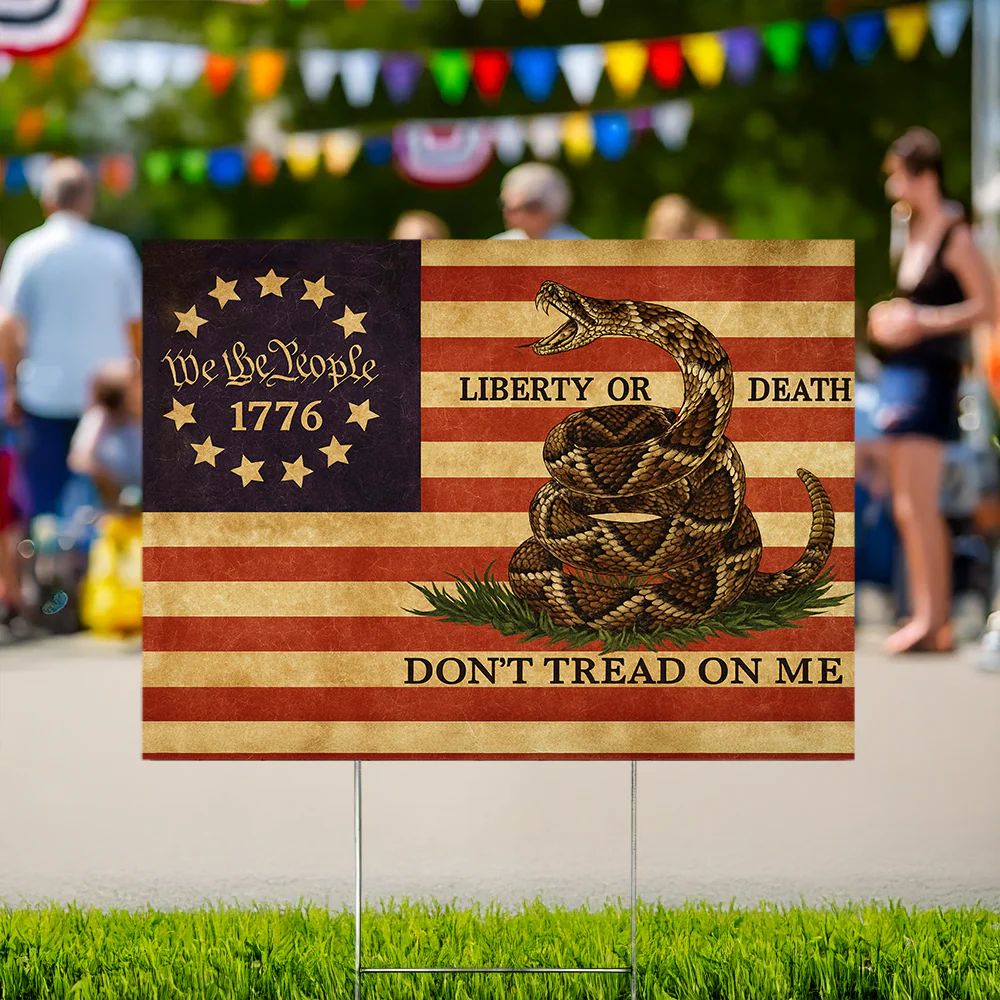 Don't Tread On Me America Flag We The People Yard Sign CH07 899148 - Image 7