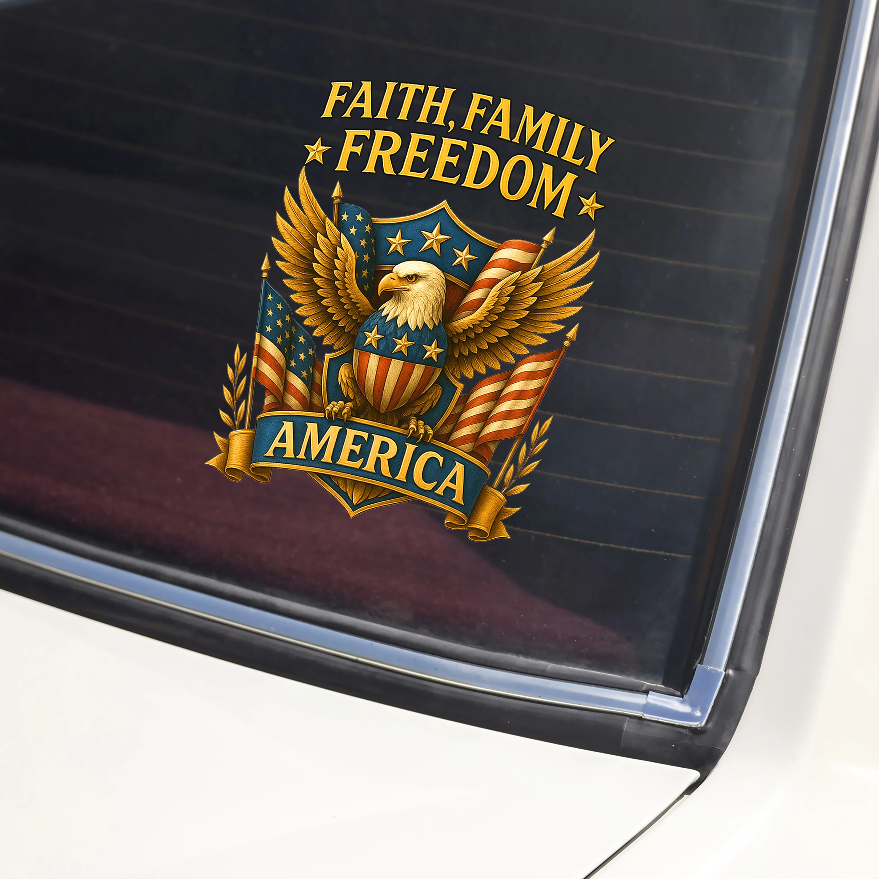 Faith, Family & Freedom America 250th Anniversary Car Window Decal Sticker CH07 896552 - Image 4