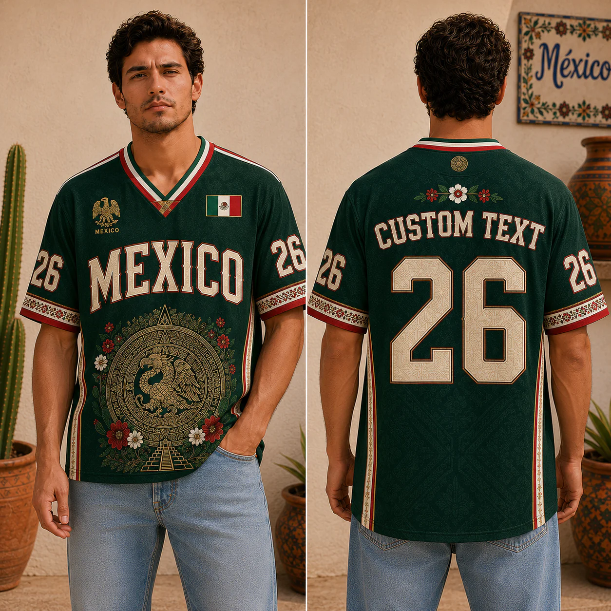 Floral Mexico Soccer Jersey Shirt Gift For Sport Lovers Soccer Lovers CH07 180082 - Image 4