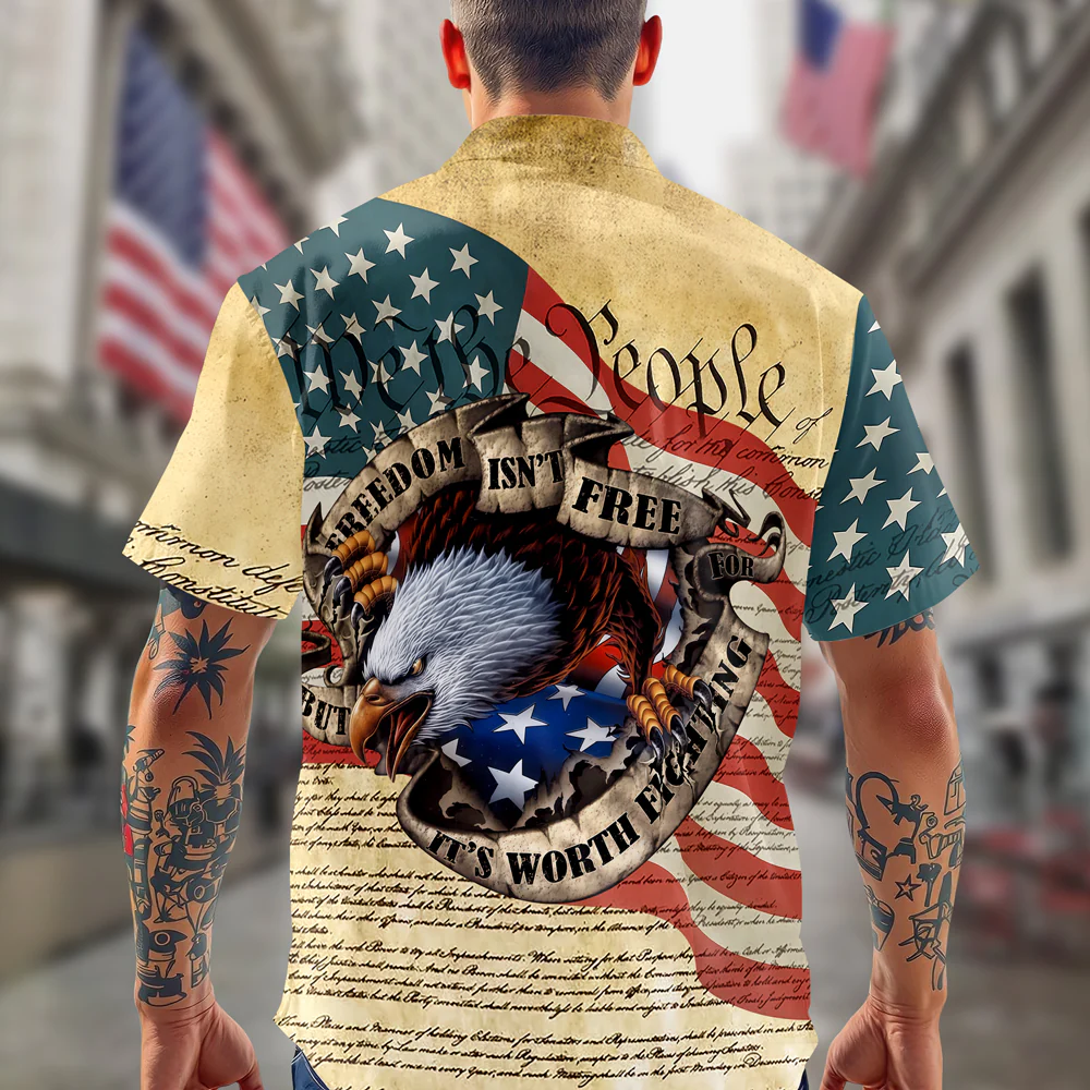 Freedom isn't Free, It's Worth Fighting For - 250th Anniversary of America Hawaii Shirt CH07 910466 - Image 4