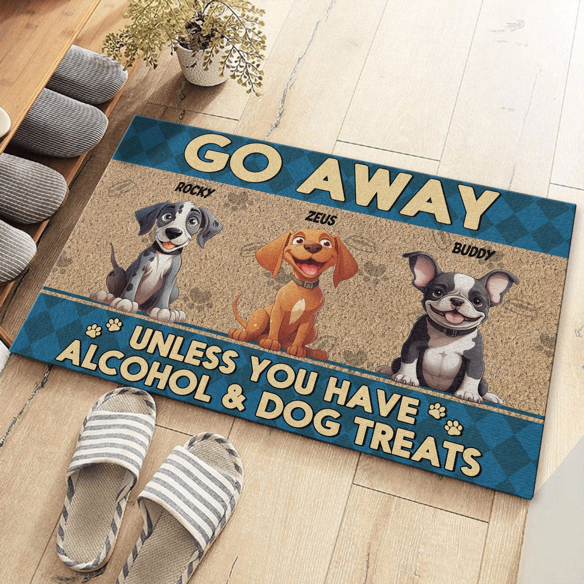Go Away Unless You Have Dog Treats Personalized Doormat Funny Gift For Dog Lovers CH07 895254 - Image 2