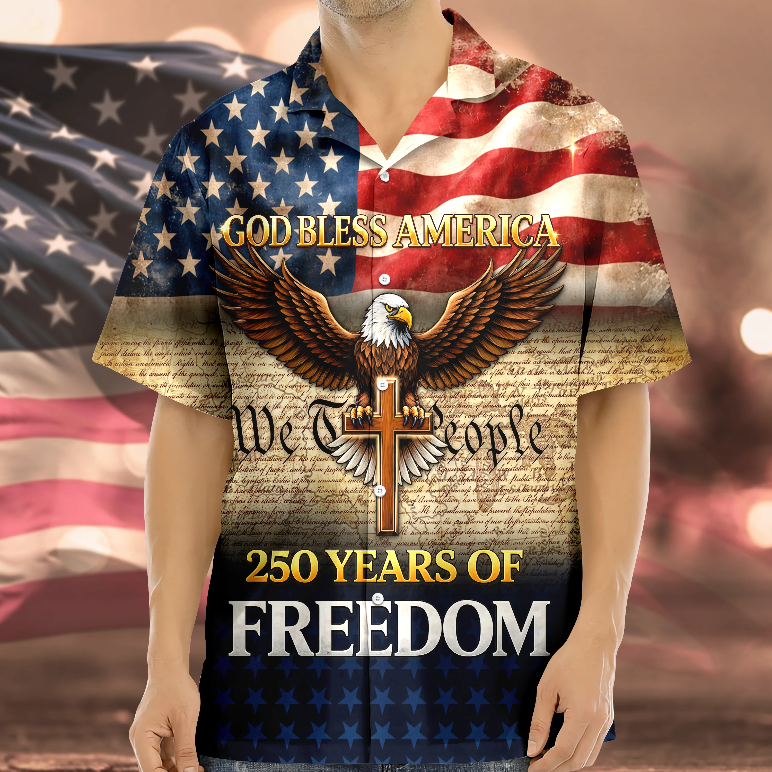 250 Years of Freedom - God Bless America Hawaii Shirt CH07 910492 - Image 5