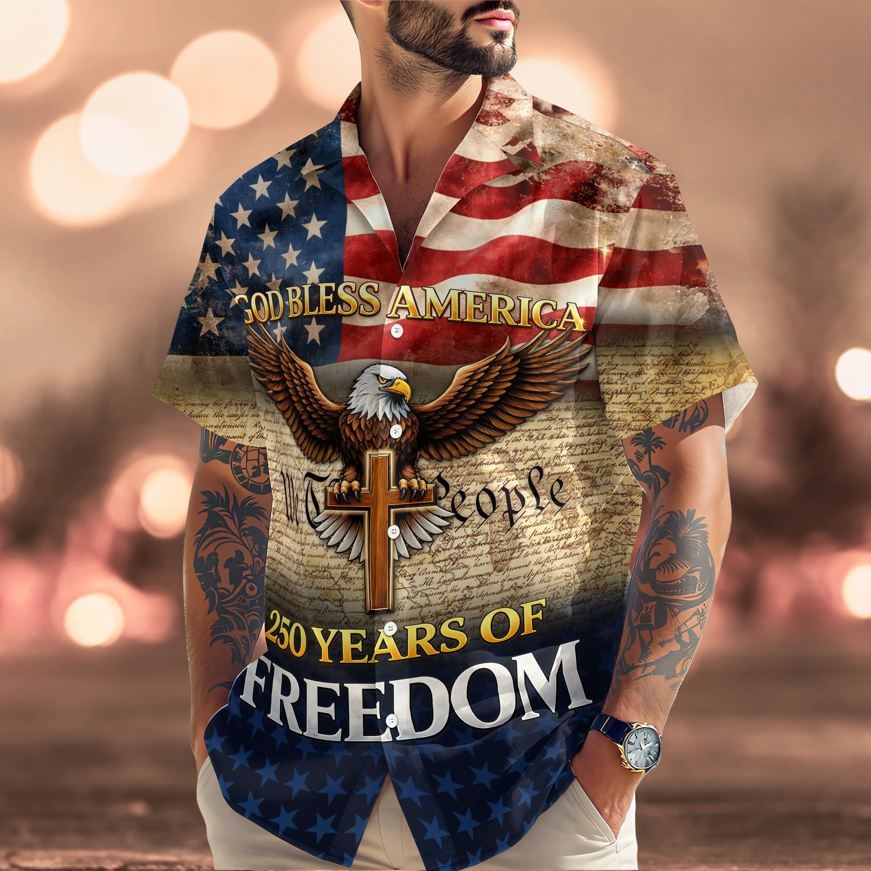 250 Years of Freedom - God Bless America Hawaii Shirt CH07 910492 - Image 6