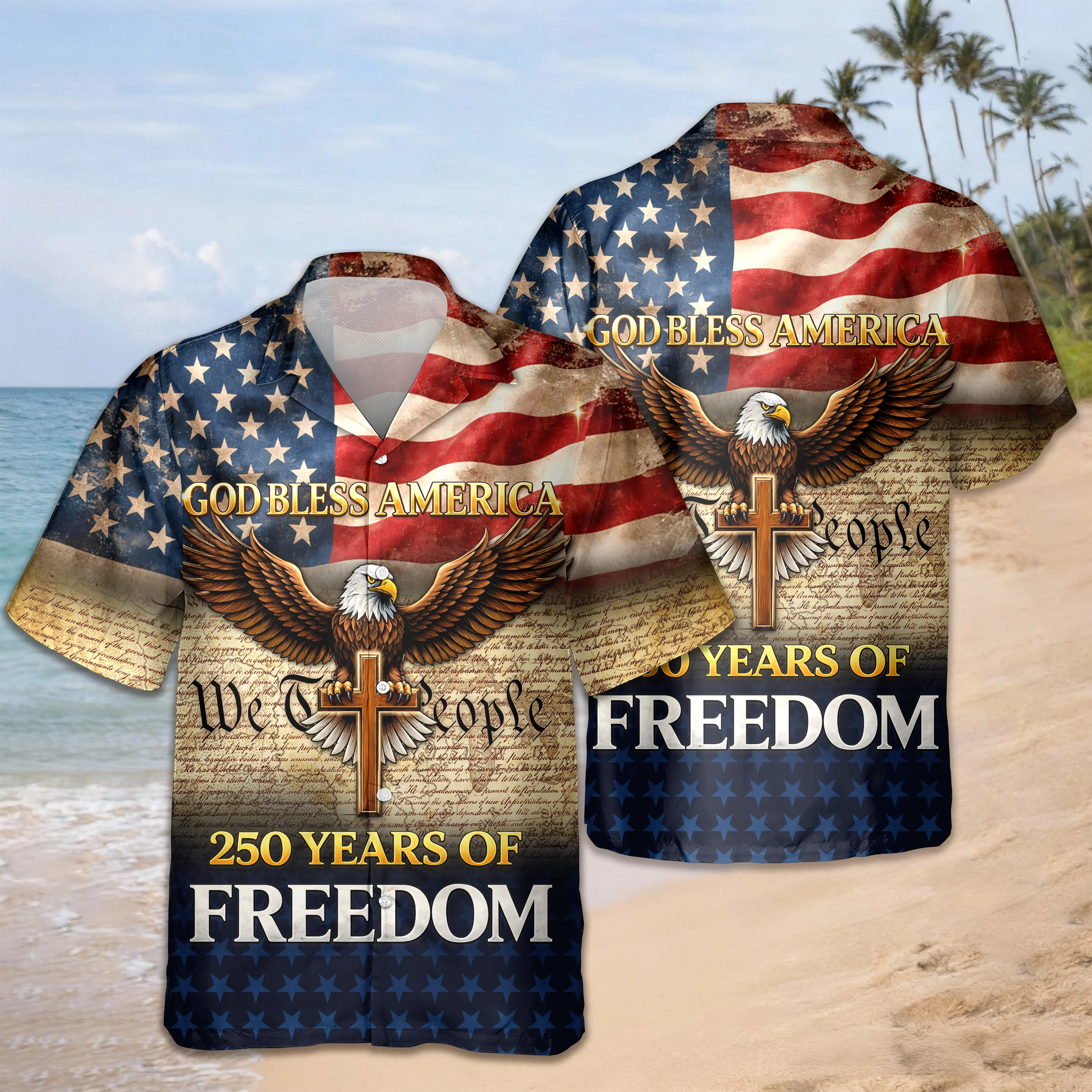 250 Years of Freedom - God Bless America Hawaii Shirt CH07 910492 - Image 8