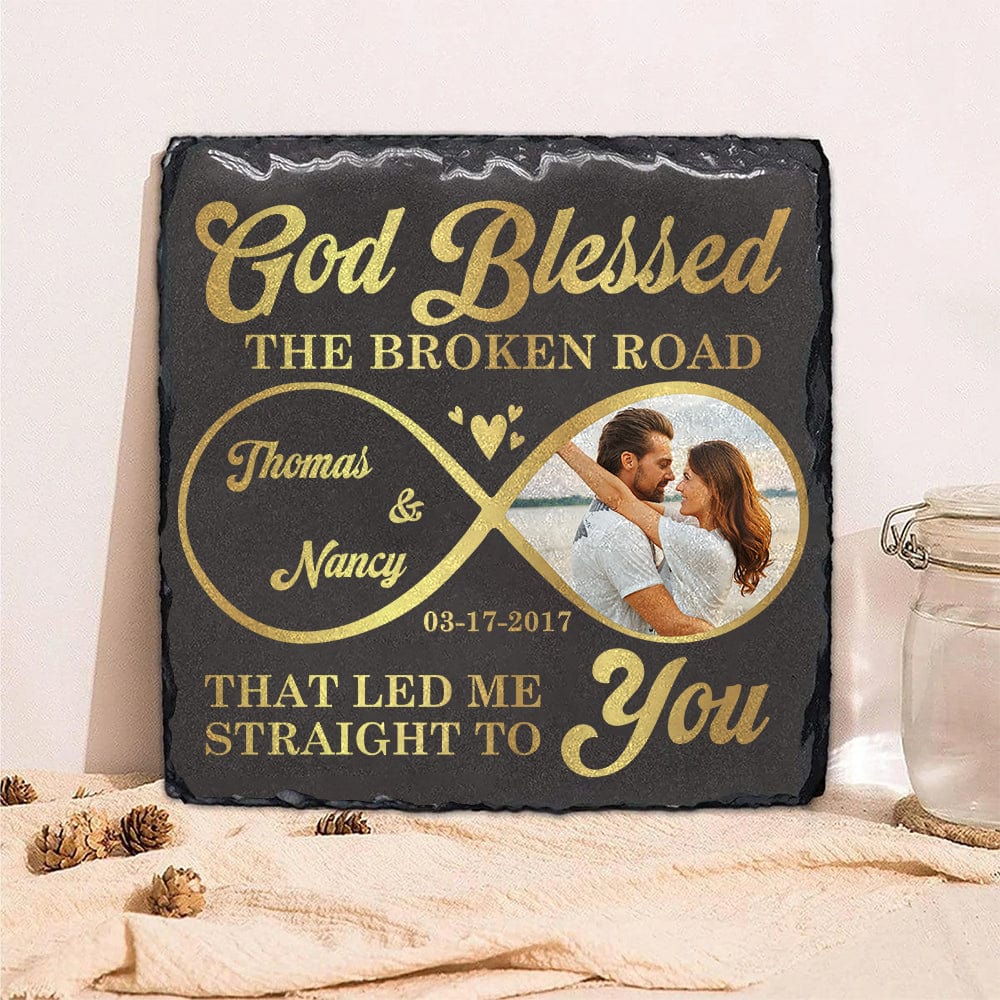 God Knew My Heart Needed You Custom Couple Photo Stone With Stand Valentines Day Gift HO82 895094