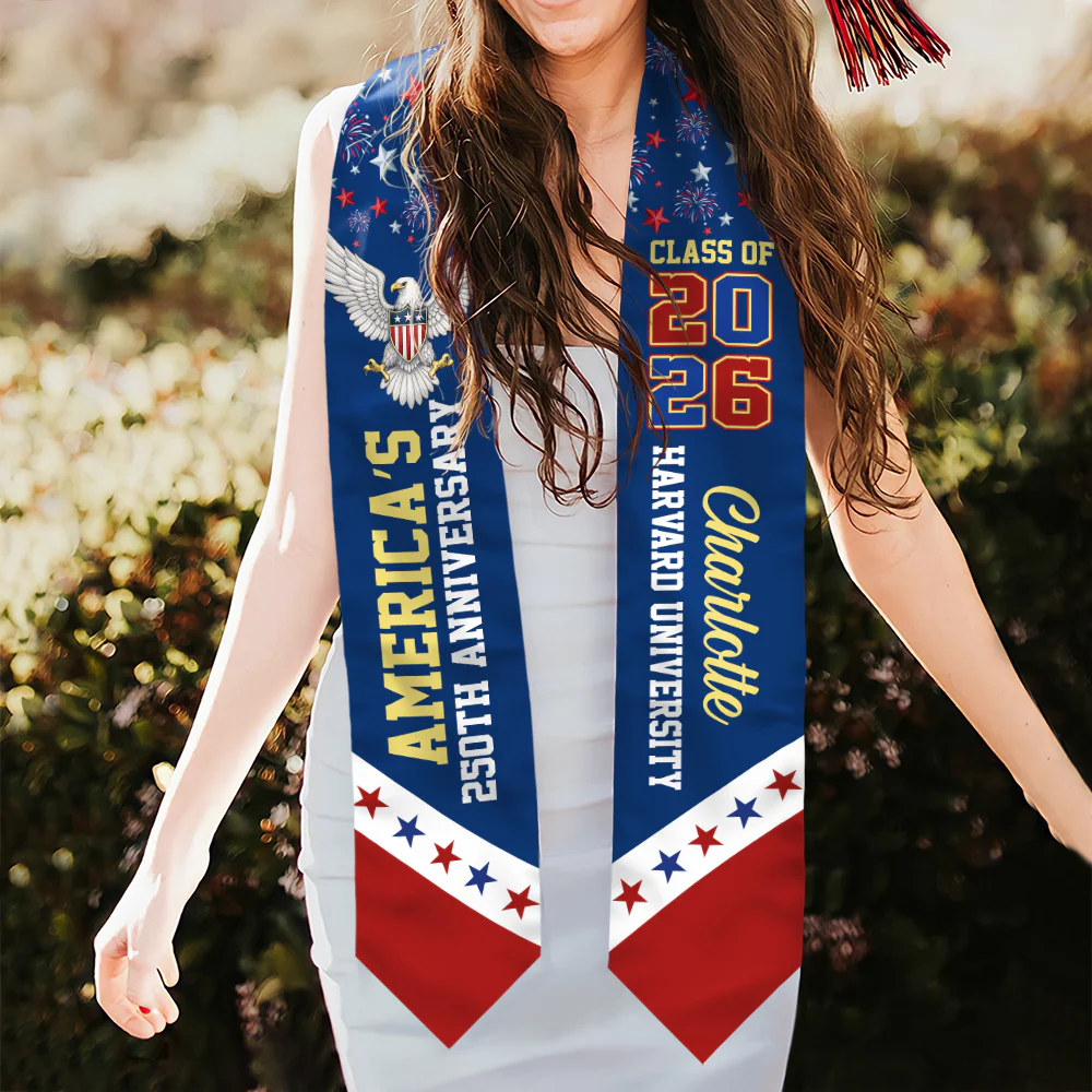 Graduating in America’s 250th Anniversary Stoles Personalized Class of 2026 Sash CH07 910316 - Image 5