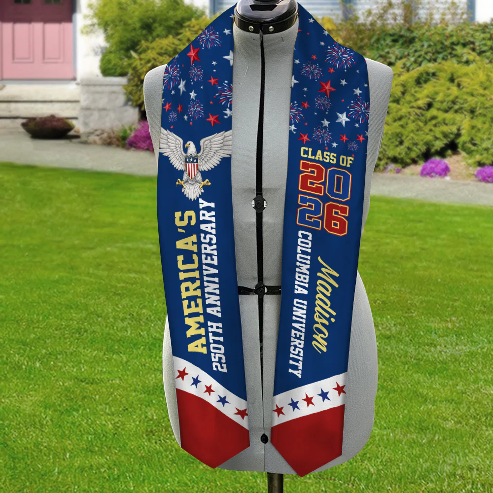 Graduating in America’s 250th Anniversary Stoles Personalized Class of 2026 Sash CH07 910316 - Image 7