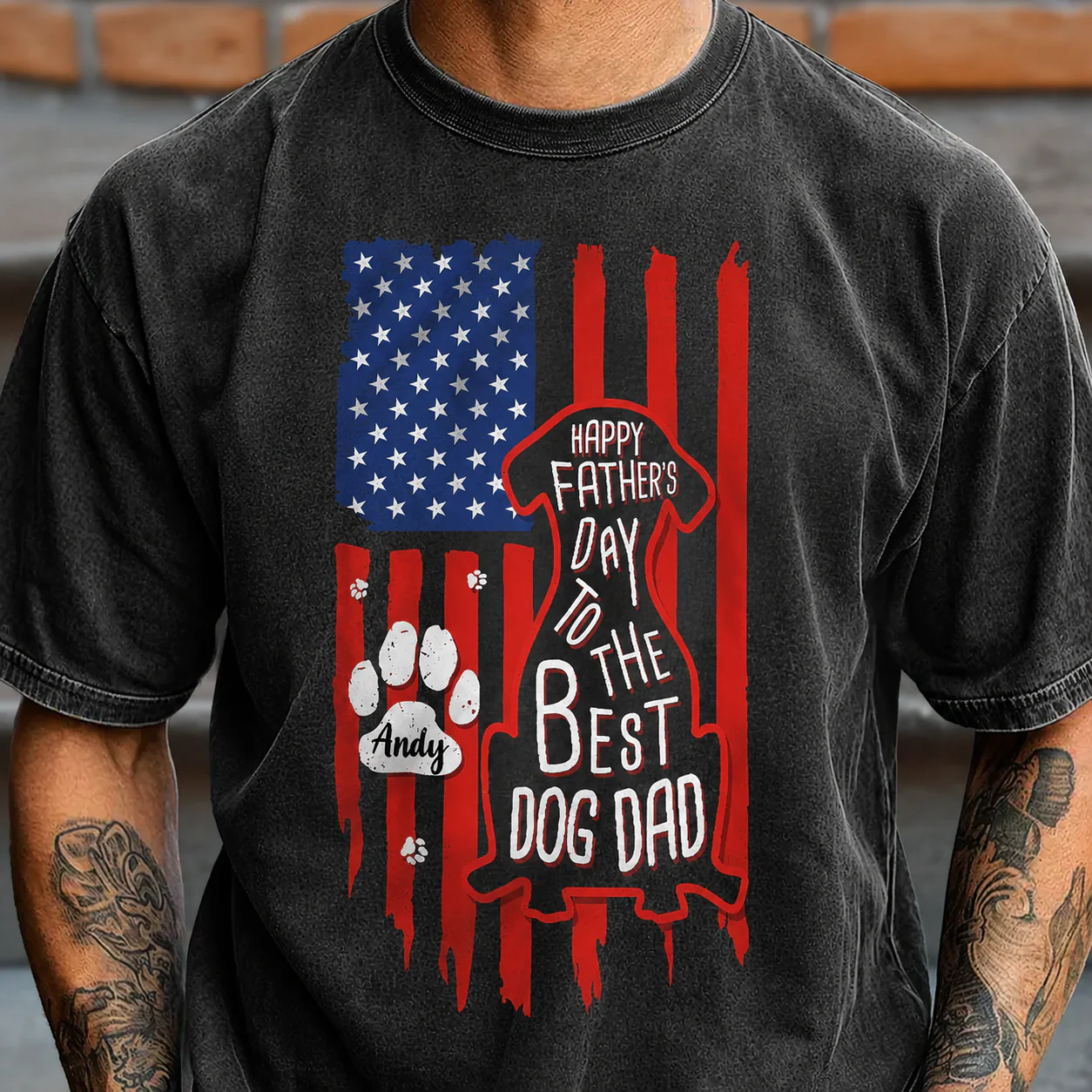 Happy Father's Day To Best Dog Dad Flag Comfort Shirt CH07 911776