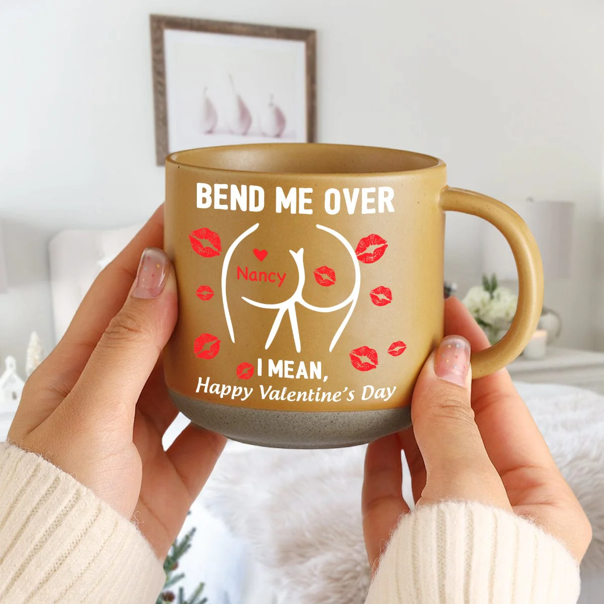 Happy Valentine’s Day Personalized Pottery Mug Funny Gift For Boyfriend Husband CH07 895216 - Image 5