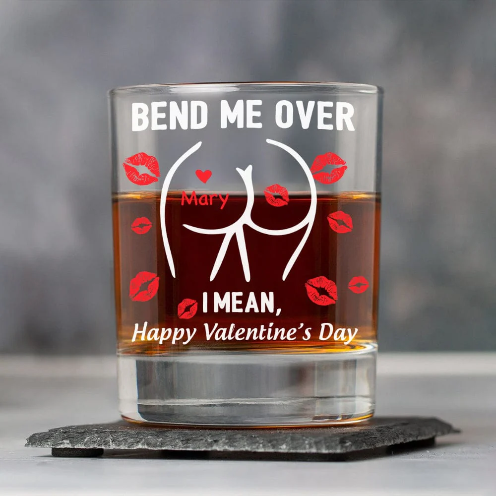 Happy Valentine’s Day Personalized Whiskey Glass Funny Gift For Boyfriend Husband CH07 895212