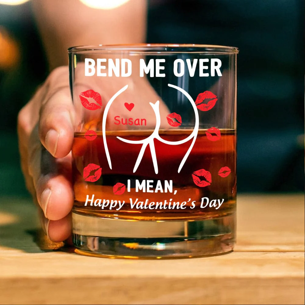 Happy Valentine’s Day Personalized Whiskey Glass Funny Gift For Boyfriend Husband CH07 895212 - Image 2