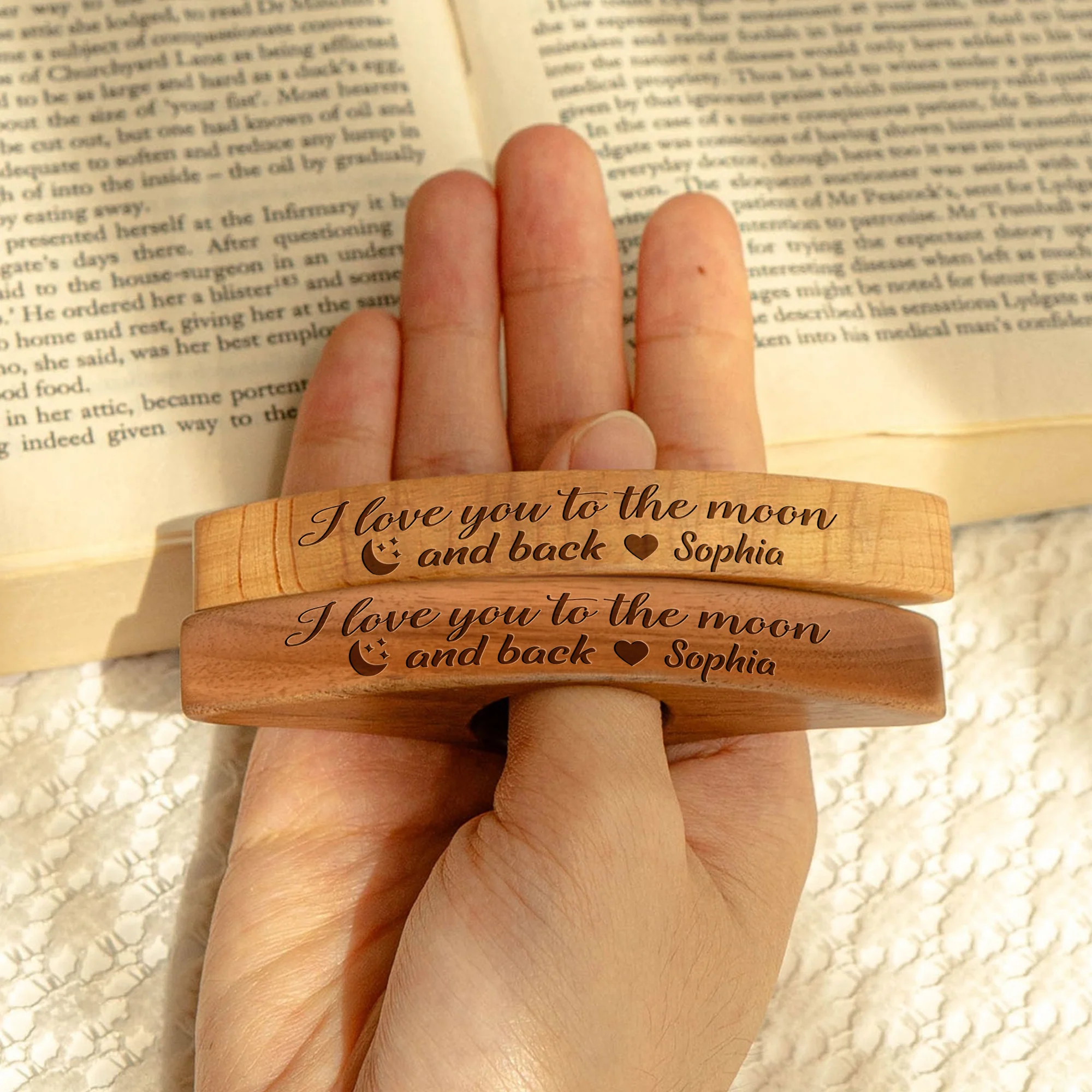 I Love You To The Moon And Back - Personalized Book Page Holder Gift For Girlfriend Love Book CH07 899550 - Image 6
