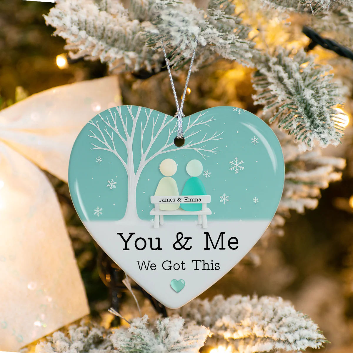 I Want To Grow Old With You Custom Couple Glass See 2D Flat Acrylic Ornament CH07 899868 - Image 2