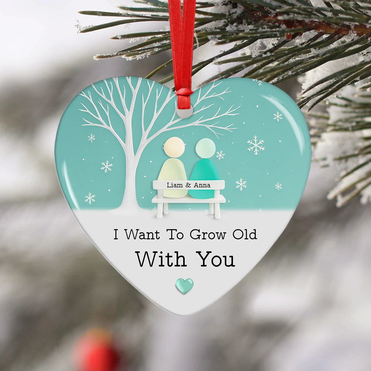 I Want To Grow Old With You Custom Couple Glass See 2D Flat Acrylic Ornament CH07 899868 - Image 4