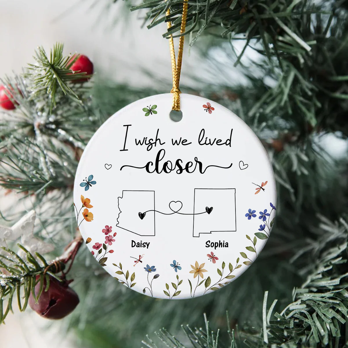 I Wish We Lived Closer Personalized State By State Ornament Gift For Long Distance Relationship CH07 896126
