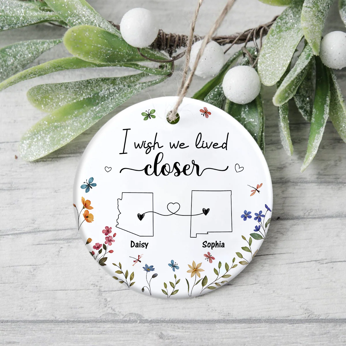 I Wish We Lived Closer Personalized State By State Ornament Gift For Long Distance Relationship CH07 896126 - Image 4